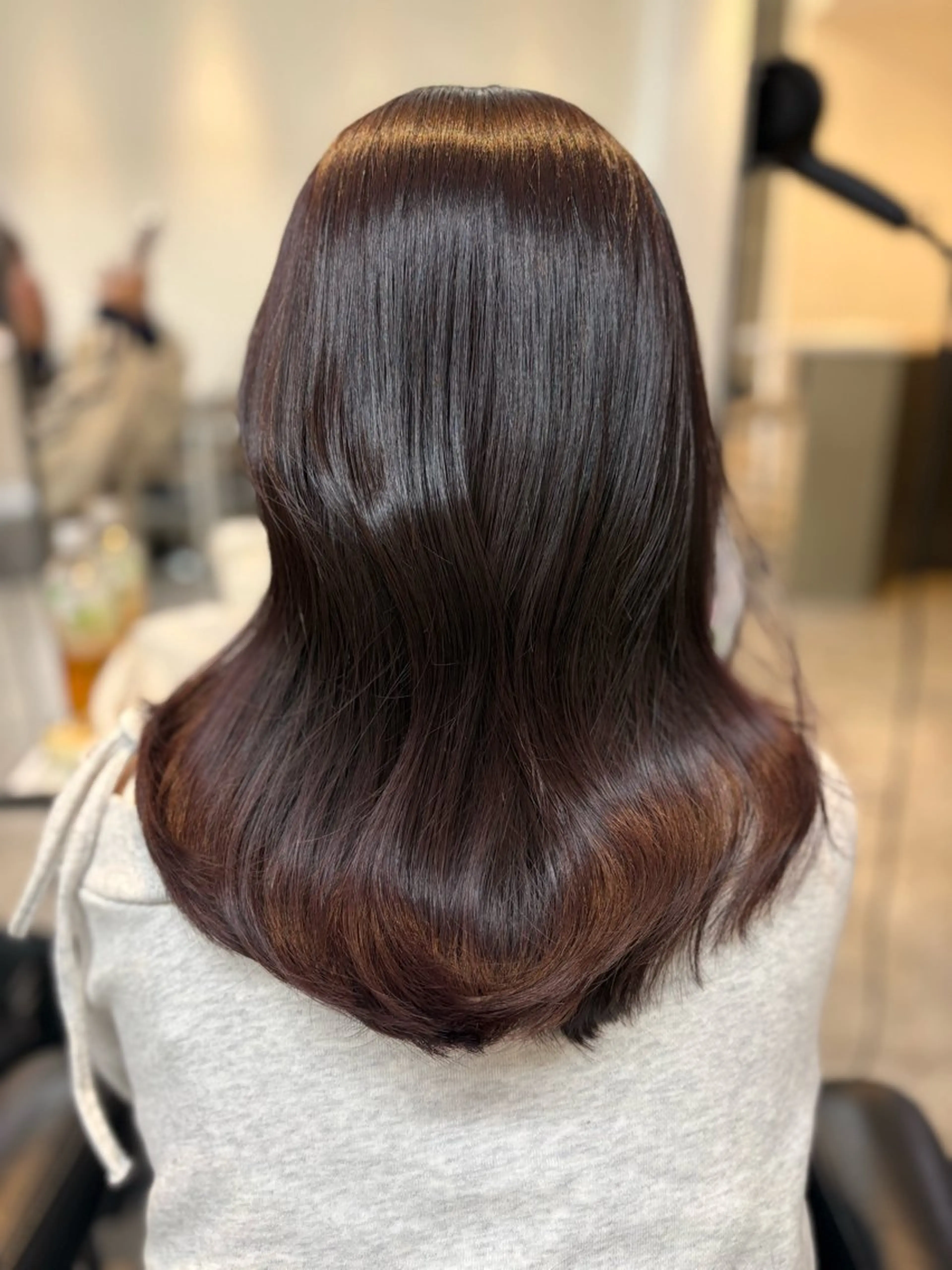 セミロング カラー 札幌艶髪/透明感 カラー🍓さつき🍓のヘアスタイル