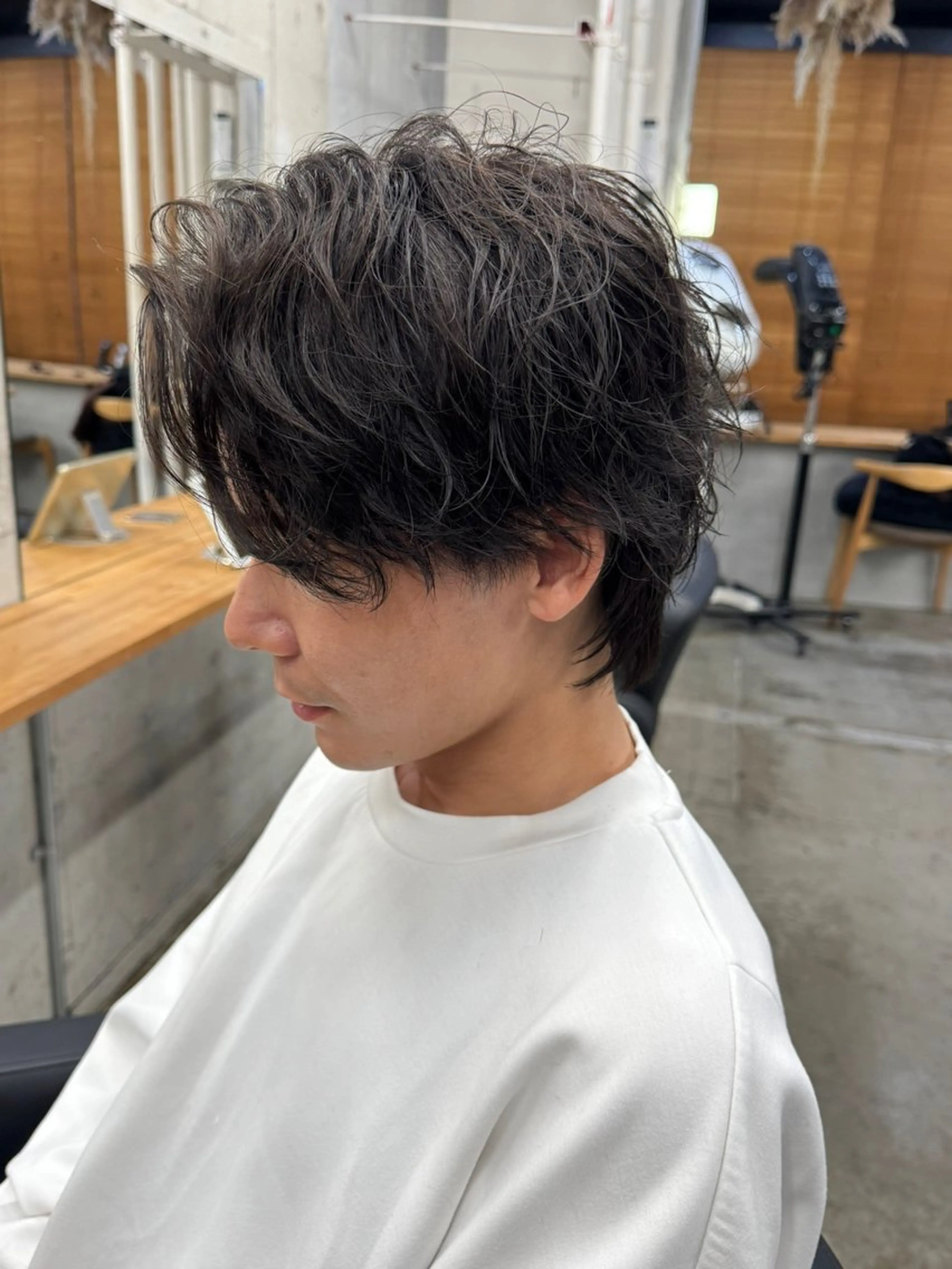 メンズ カット パーマ アキト/ メンズ/透明感暗髪のヘアスタイル