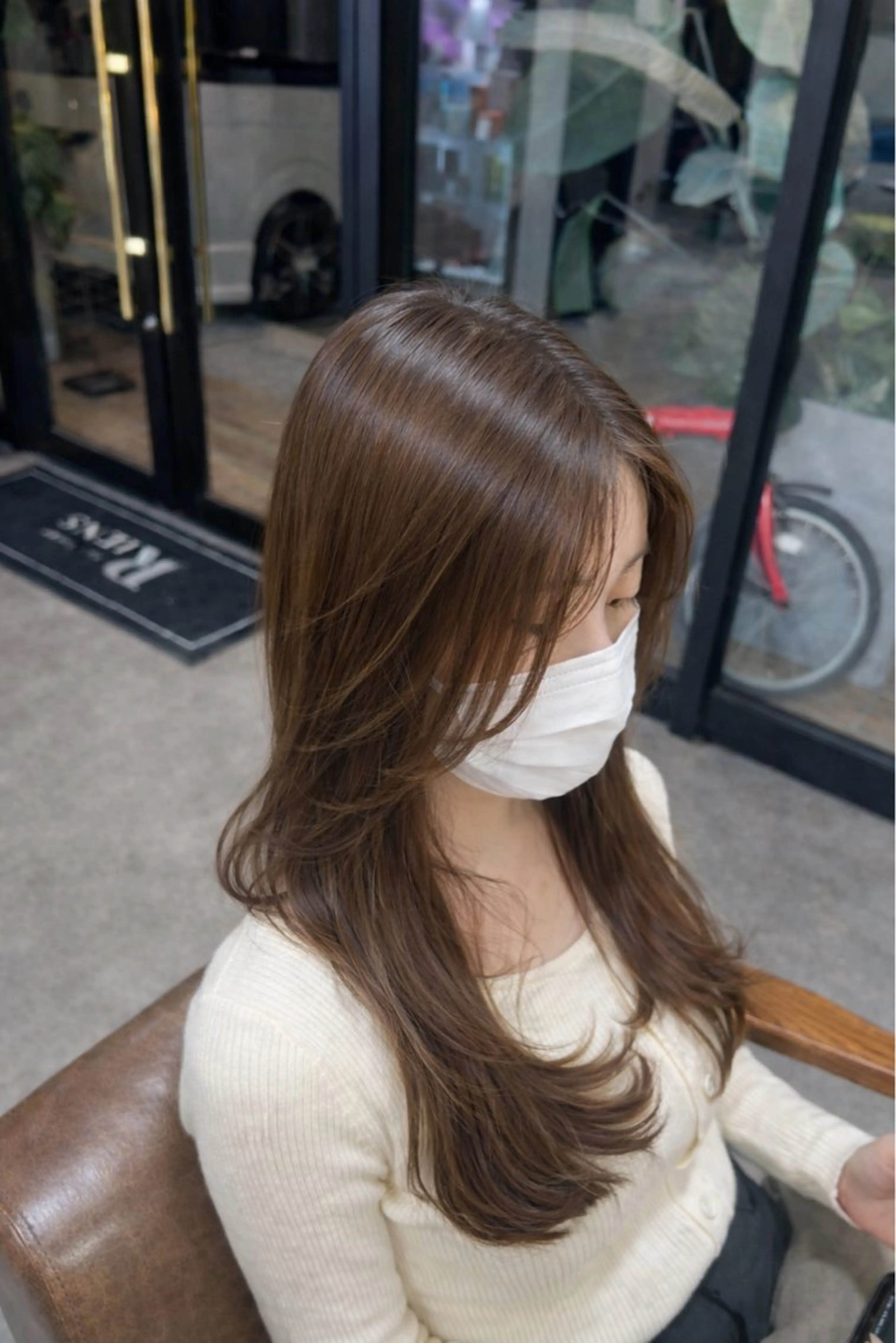 ロング カット ヘアカラー トリートメント RIENS Xrea nanamiのヘアスタイル