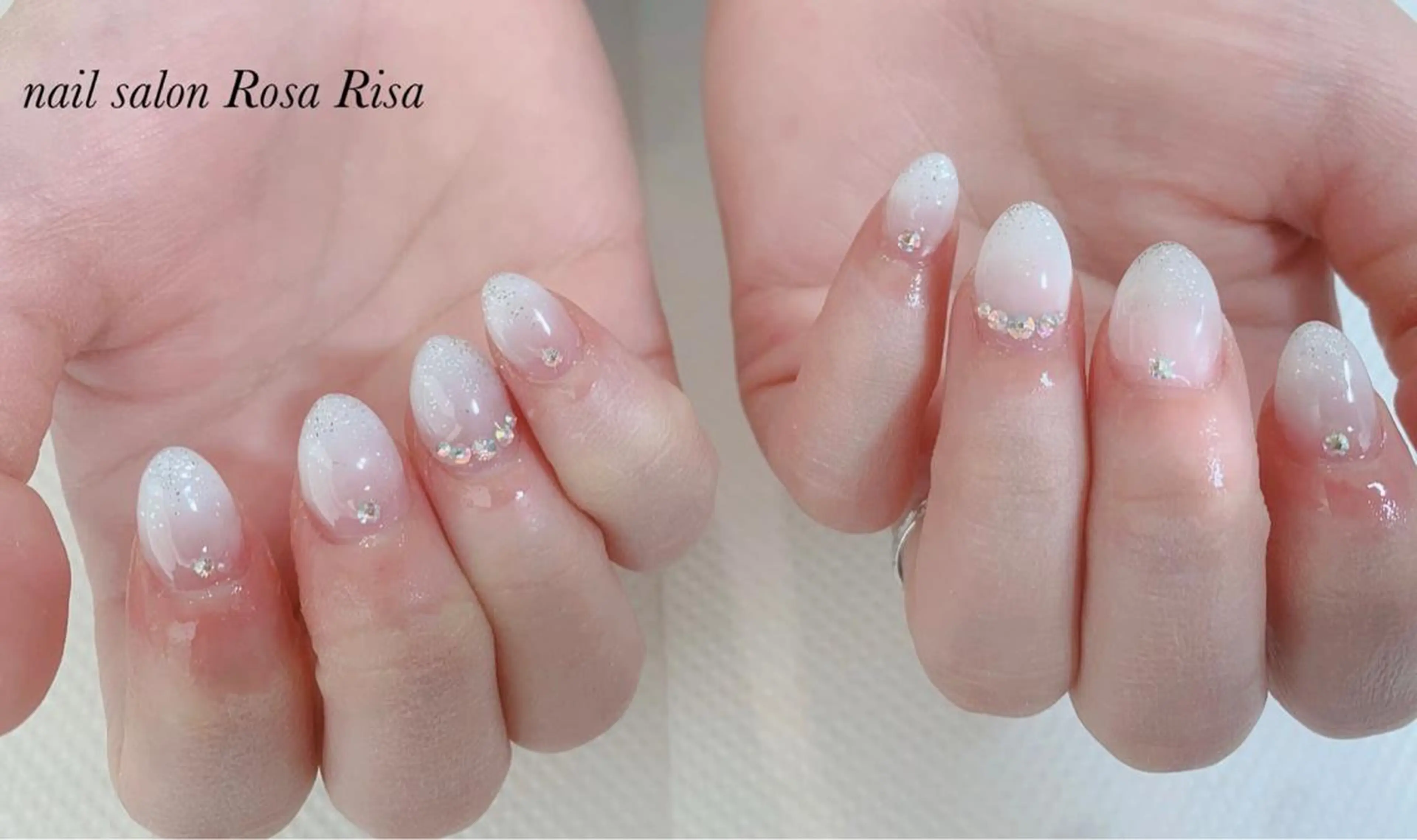 ミディアム ネイル ブライダルネイル ネイルスタジオ シェイクユアハンズのネイルデザイン