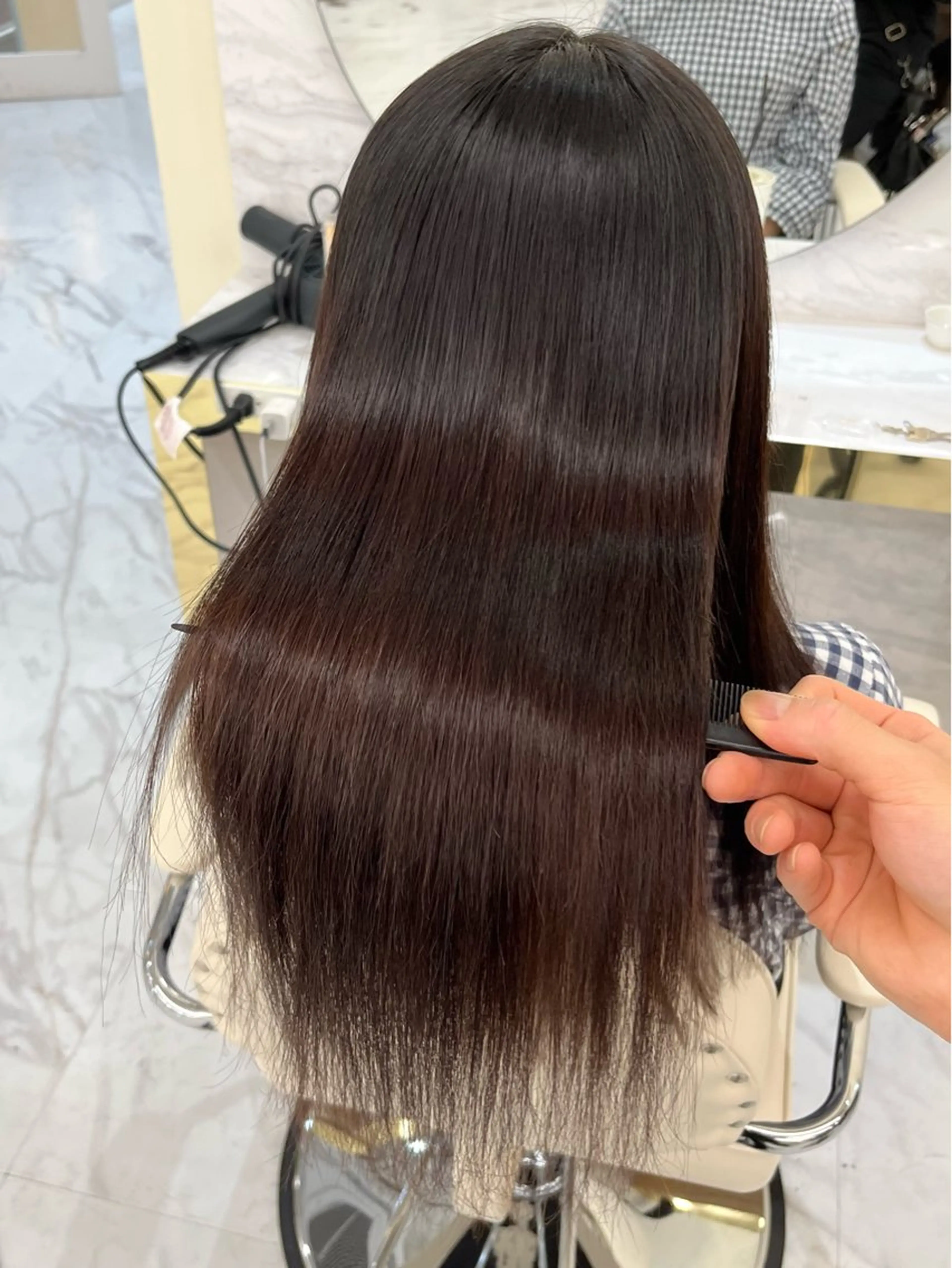 ロング 髪質改善縮毛矯正🫧 村上蒼生のヘアスタイル