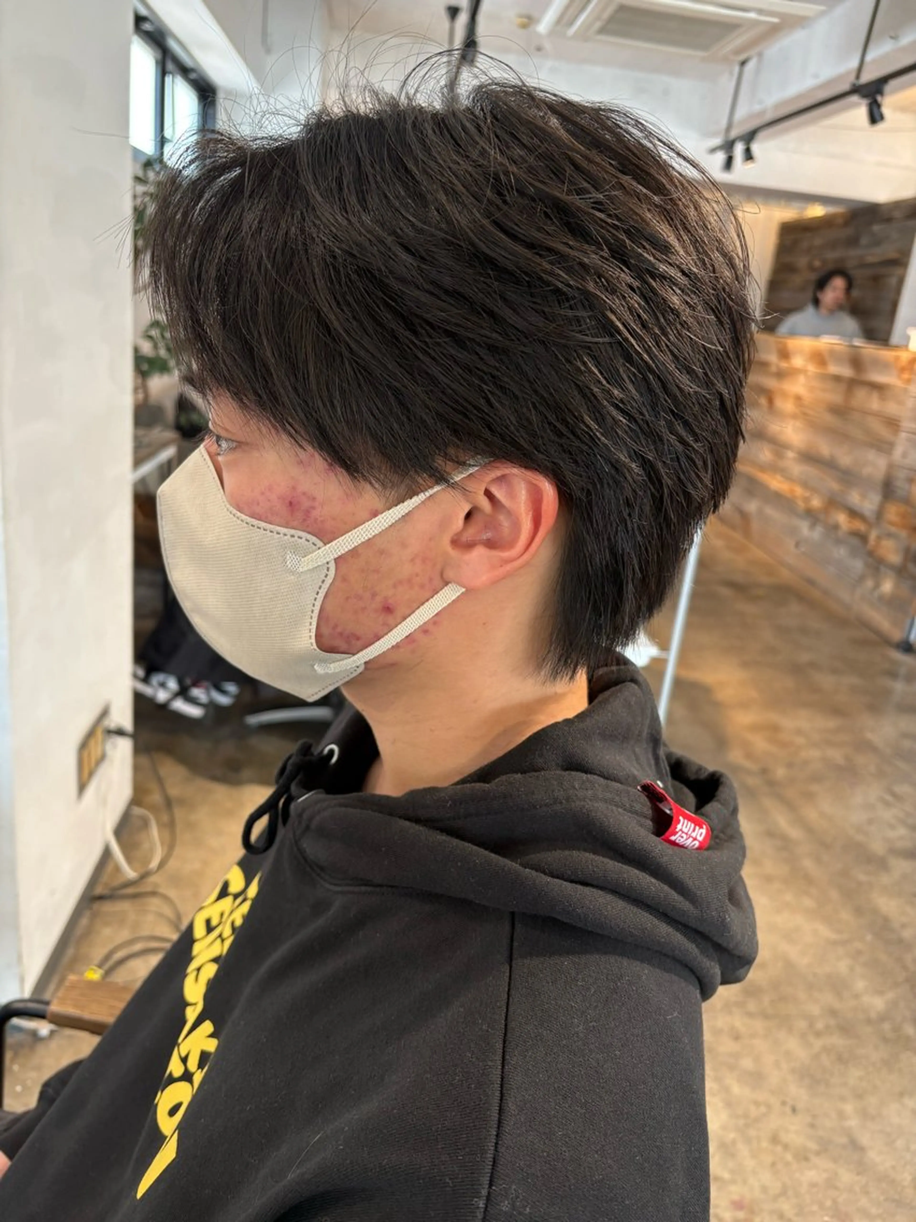 ショート パーマ メンズ センターパート ダウンパーマ フェザーパーマ カルマパーマ メンズ韓国風 become men's hair 名駅店所属・名駅/フェザーパーマ 韓国ヘア/森岡のヘアスタイル