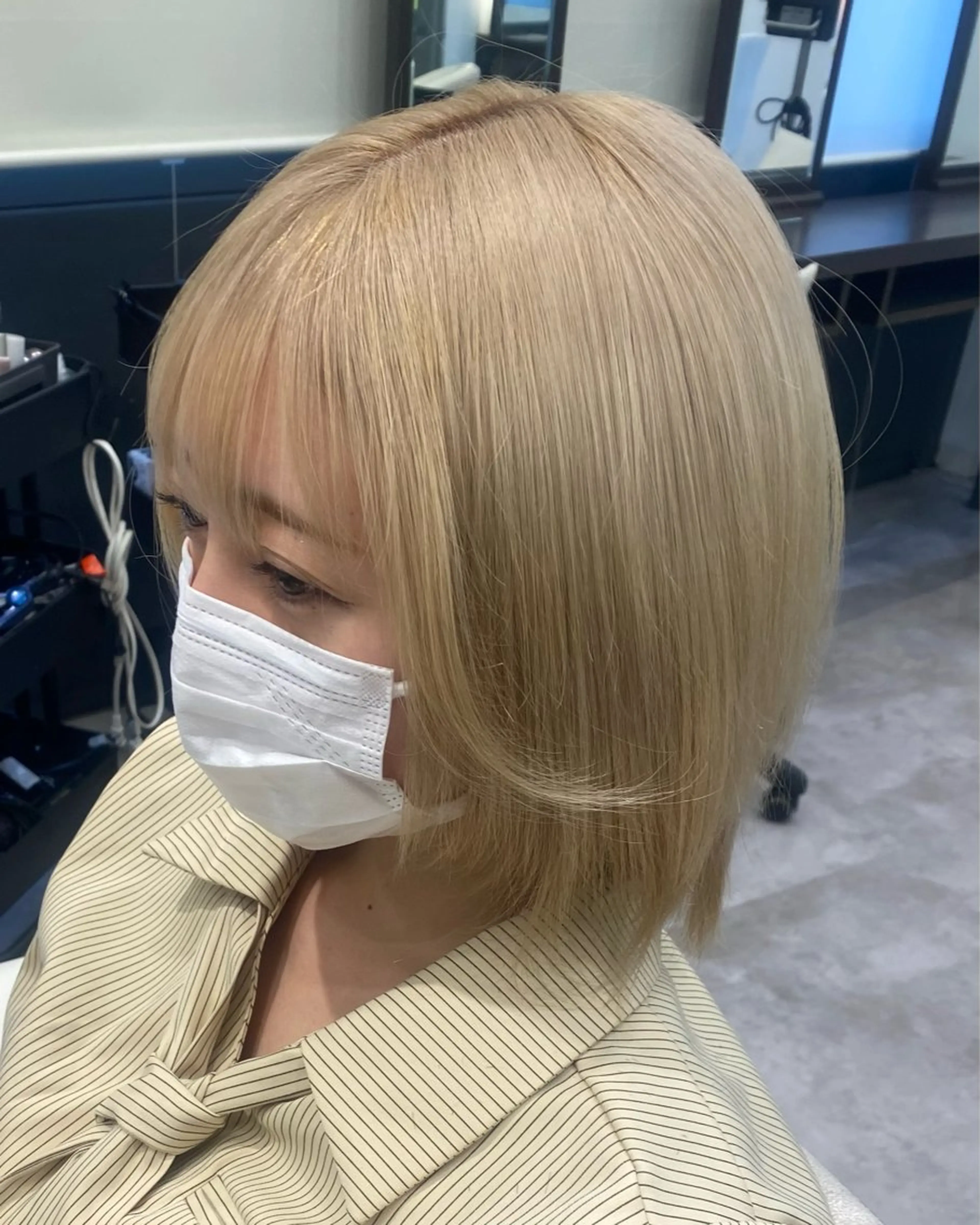 カラー ヘアカラー トリートメント ハイトーン/髪質改善 /韓国SUZUKAのヘアスタイル