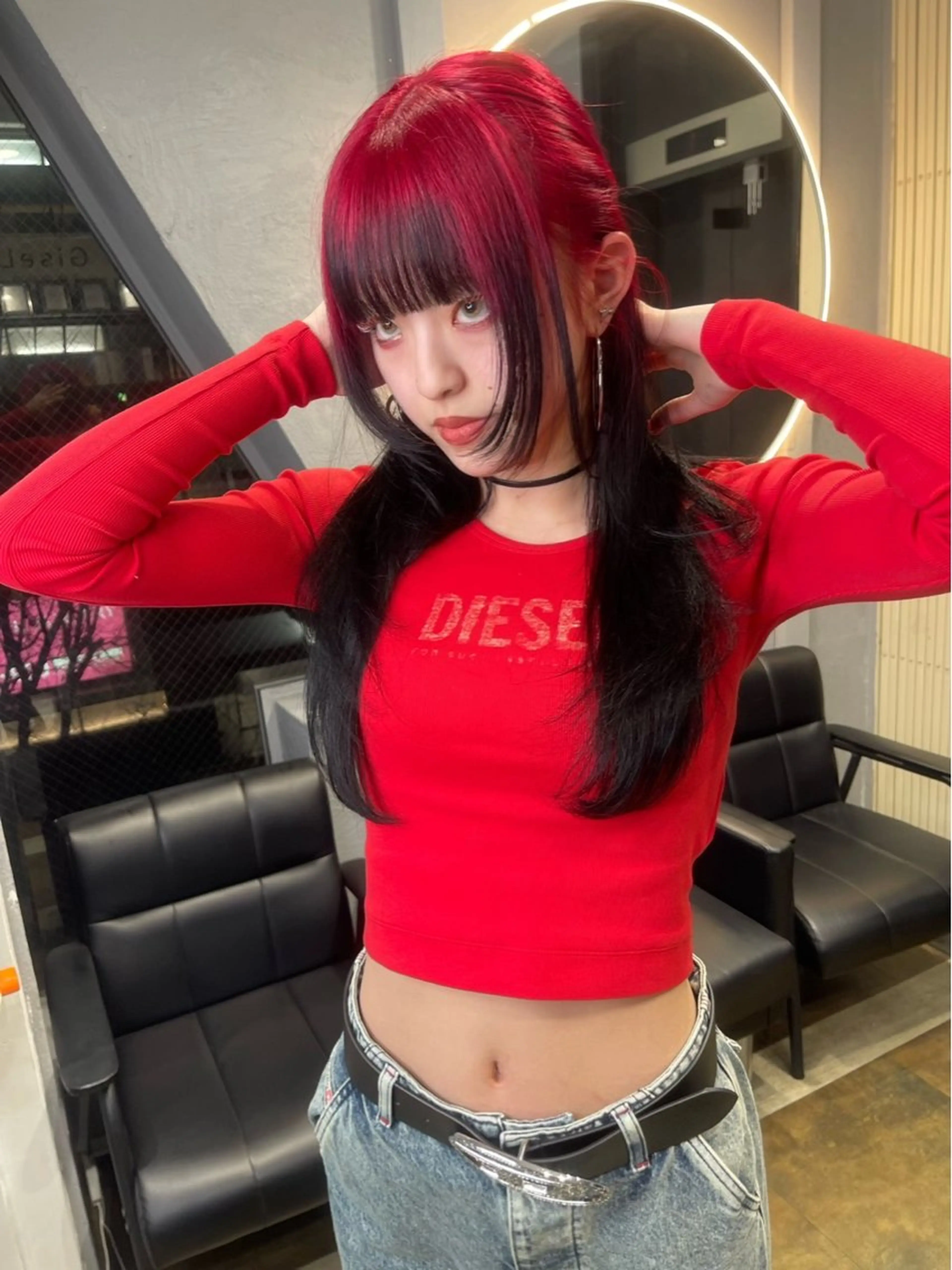 ロング カラー ヘアカラー トリートメント TATSUブリーチ/ ミルクティーベージュのヘアスタイル