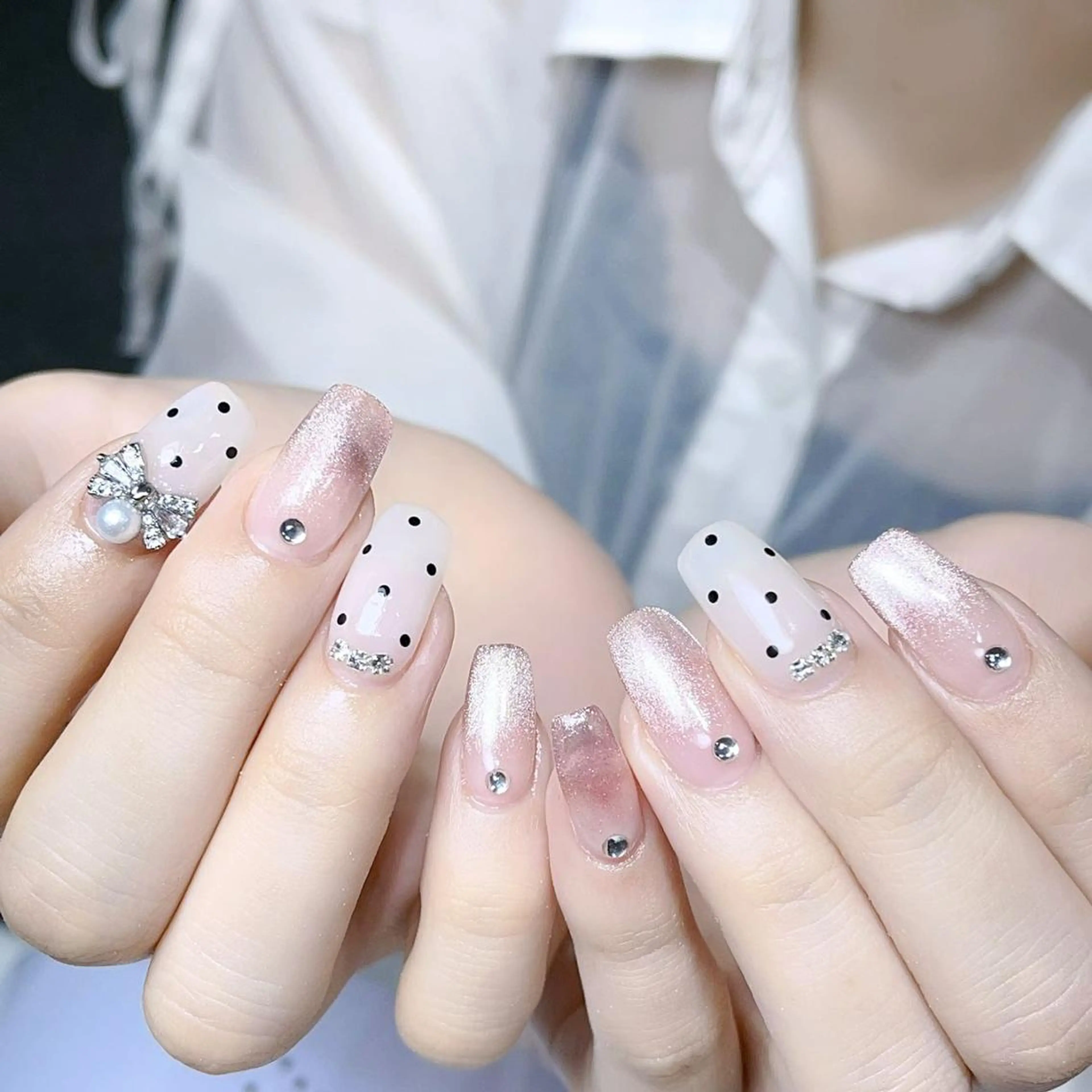 ネイル 長さ出し スカルプネイル Queens PUPUのネイルデザイン