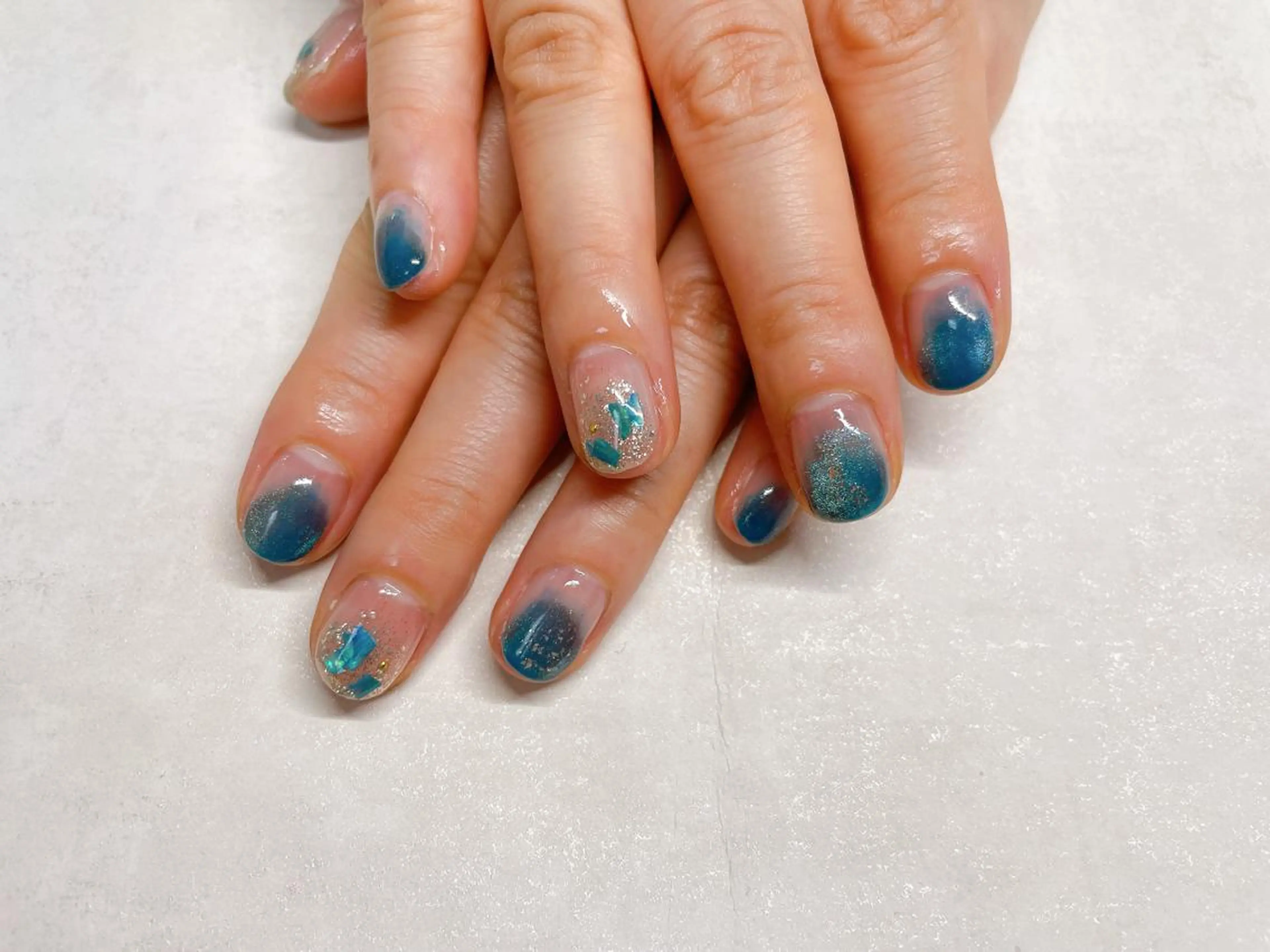 ネイル オーロラネイル フラワーネイル フットネイル フレンチネイル ジェルネイル Mogu nail 二子玉川のネイルデザイン