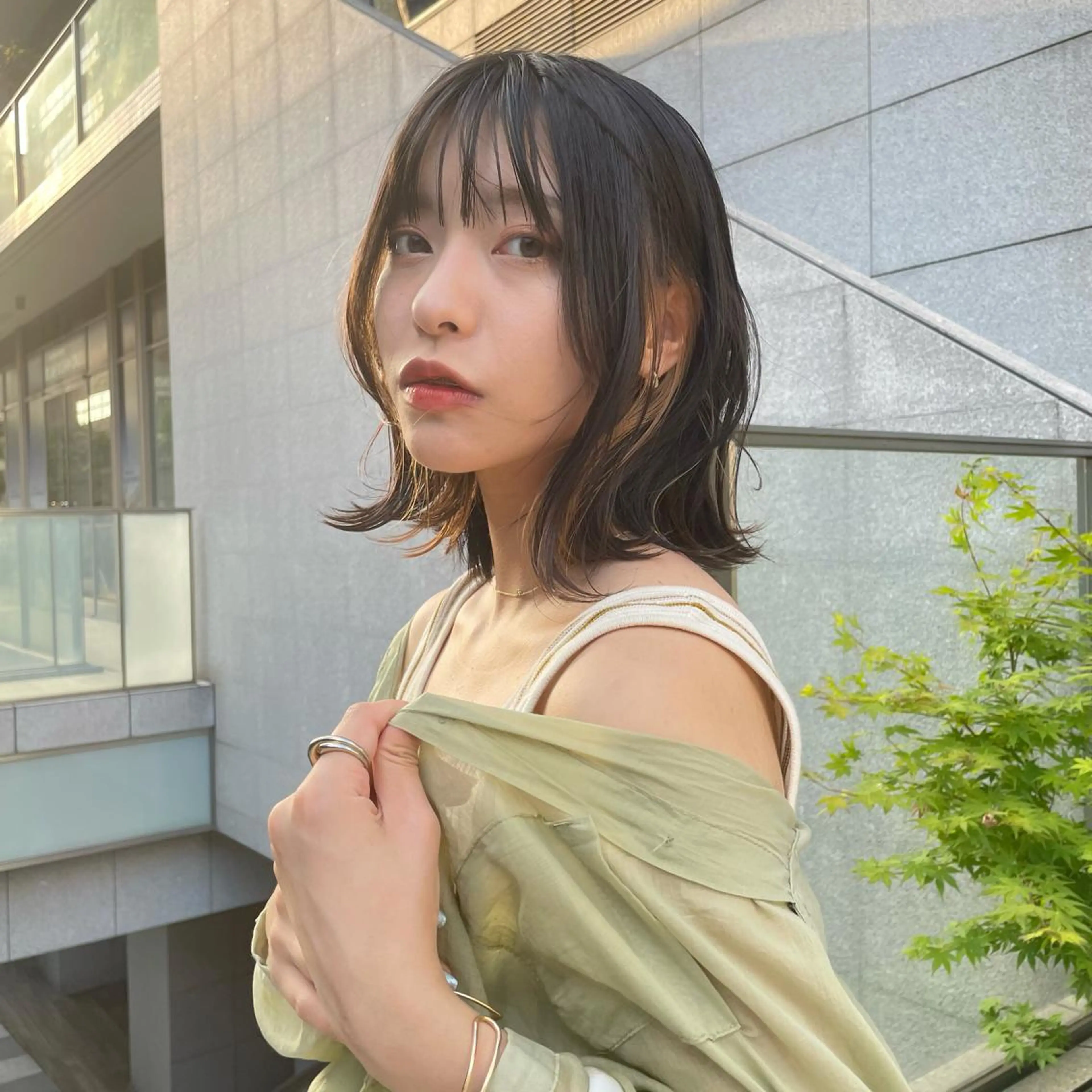 ミディアム カット ヘアカラー ブリーチカラー特化 碇　英朗のヘアスタイル