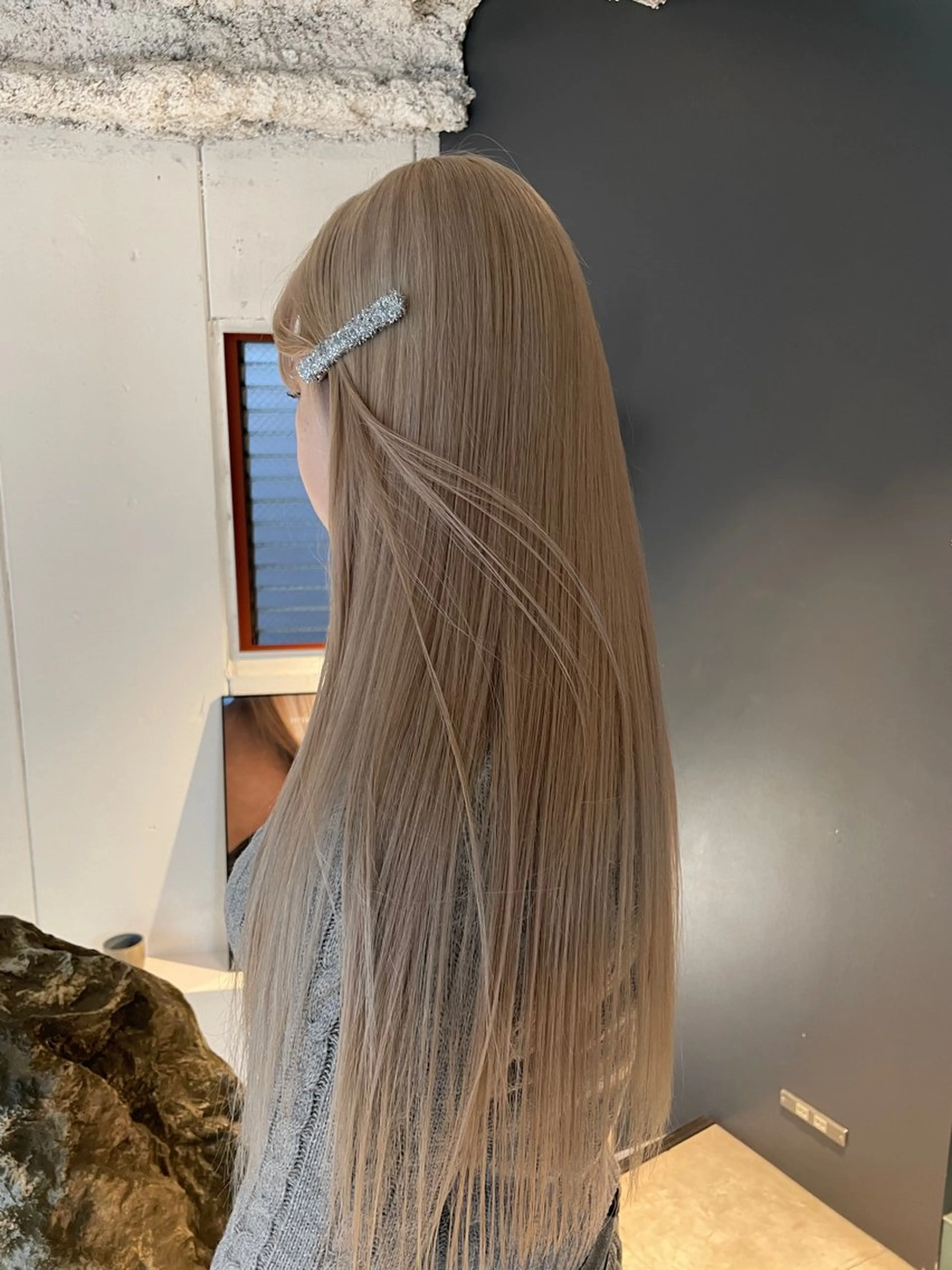 ロング カラー ヘアアレンジ ベージュカラー ブラウンカラー ブラウンベージュ ハッシュカット/ 韓国ヘア☽⋰mahoのヘアスタイル