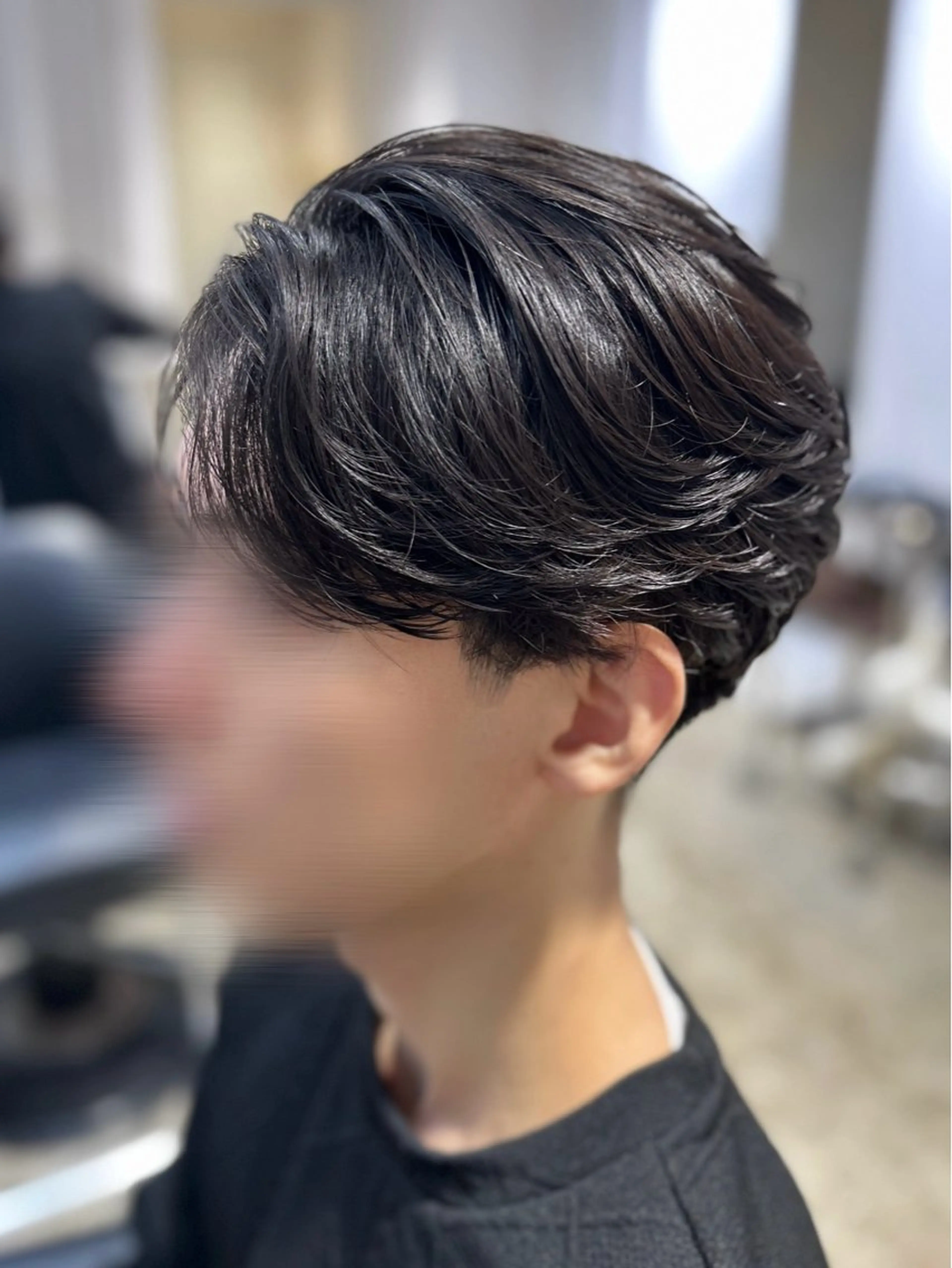 ショート パーマ メンズ ビジネス センターパート メンズパーマ aine / 練馬江古田のヘアスタイル