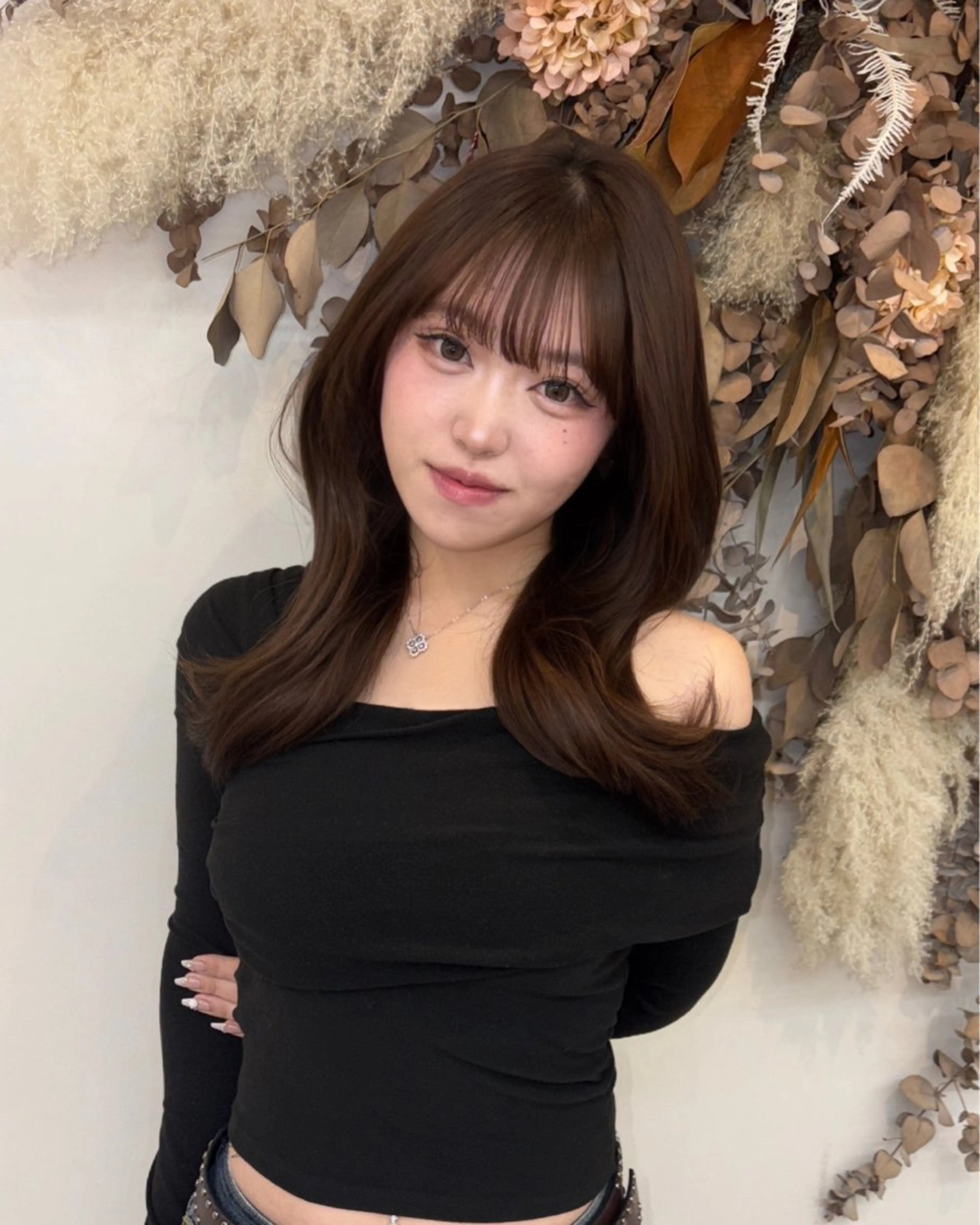 セミロング カラー ブラウンカラー ヘアカラー トリートメント 🩶 HARUKA/ 韓国美髪ヘア🩶のヘアスタイル