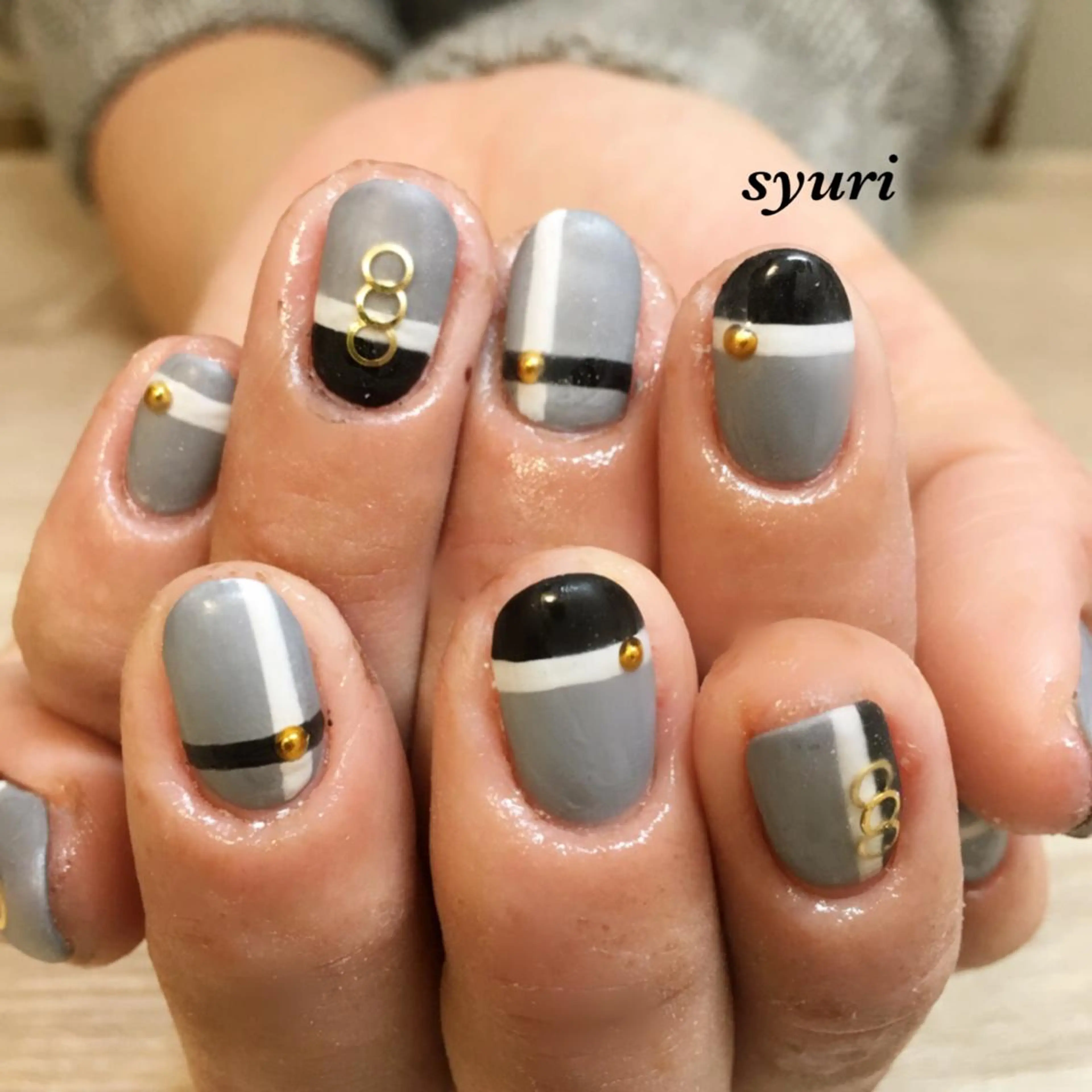 ネイル マットネイル ハンドネイル syuri nailのネイルデザイン