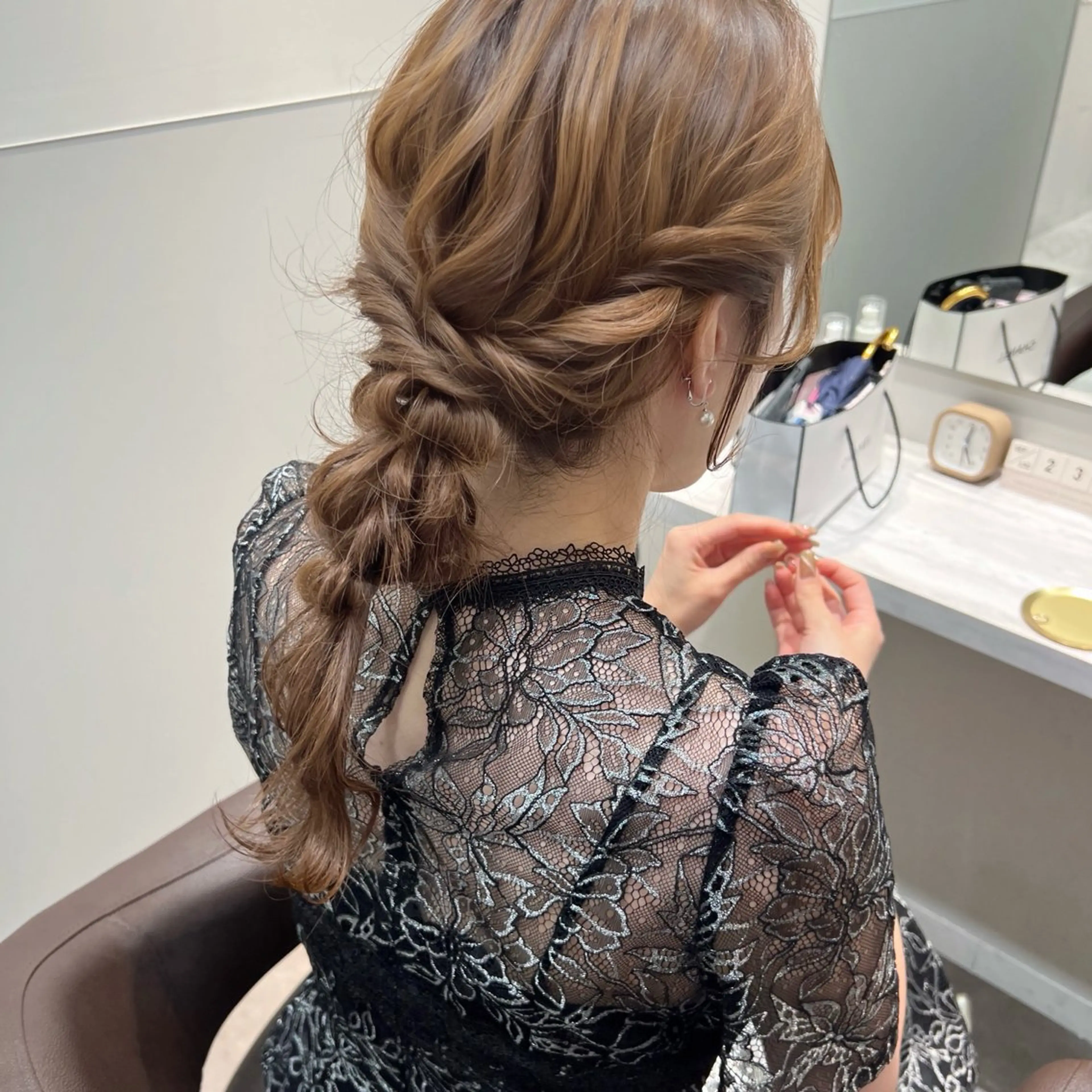 ミディアム ヘアセット 韓国モテhair🍑 momoのヘアスタイル