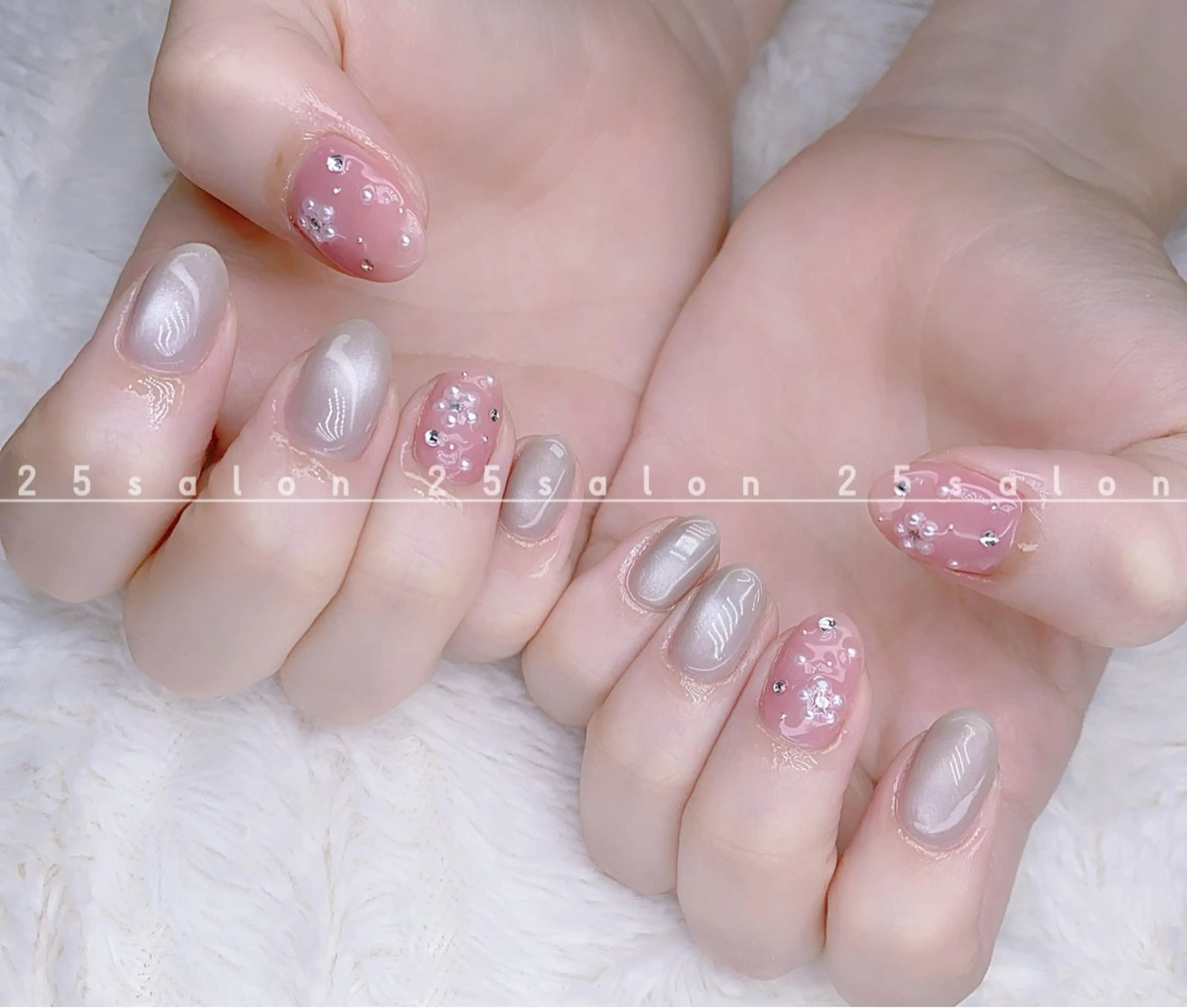 ネイル ジェルネイル 韓国ネイル ニュアンスネイル パラジェル ワンホンネイル 2 5のマツエク・マツパデザイン