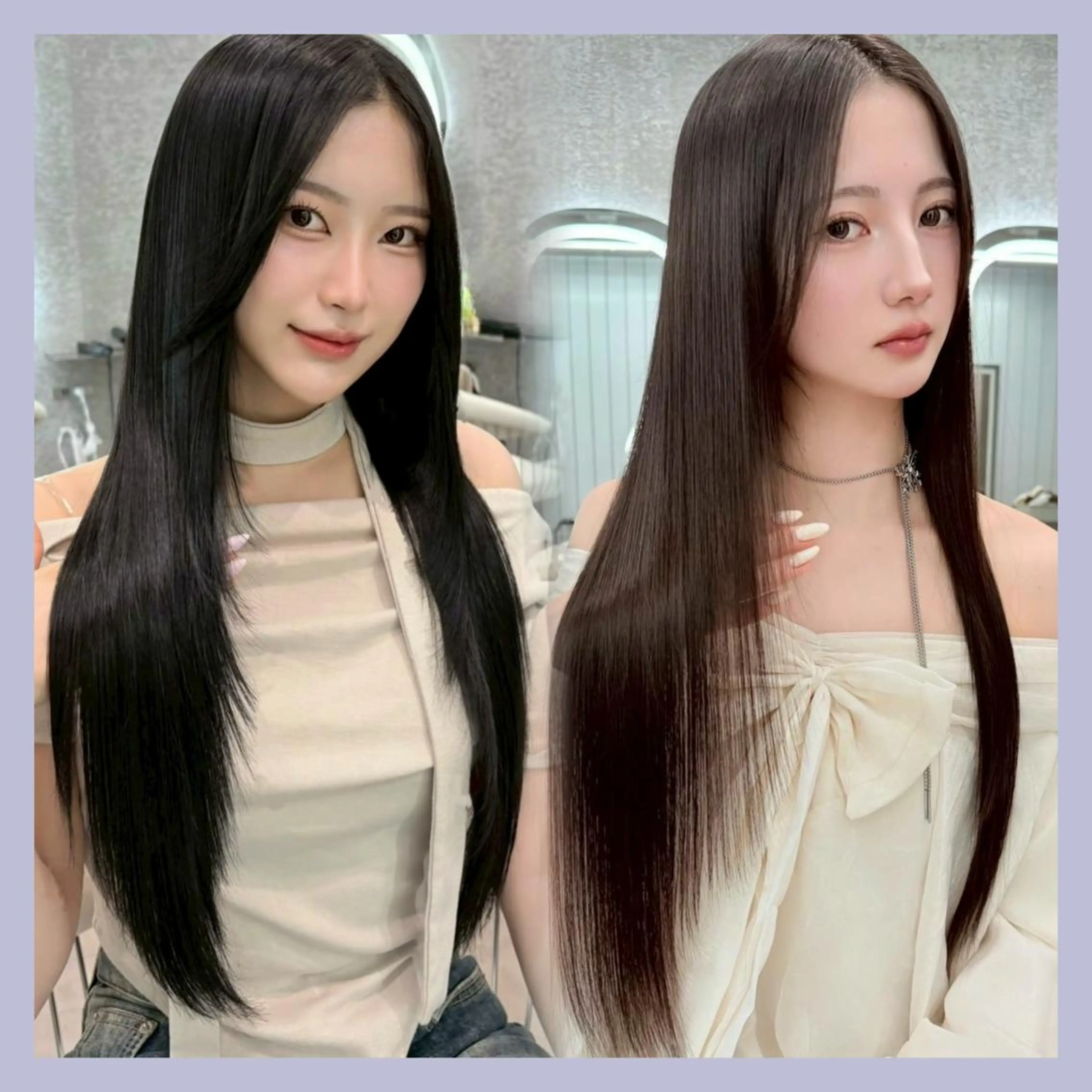 ロング 顔まわりレイヤー 髪質改善 レイヤーカット 似合わせカット 縮毛矯正 カット ヘアカラー 縮毛矯正 GLROW 大宮 ANNEXのヘアスタイル