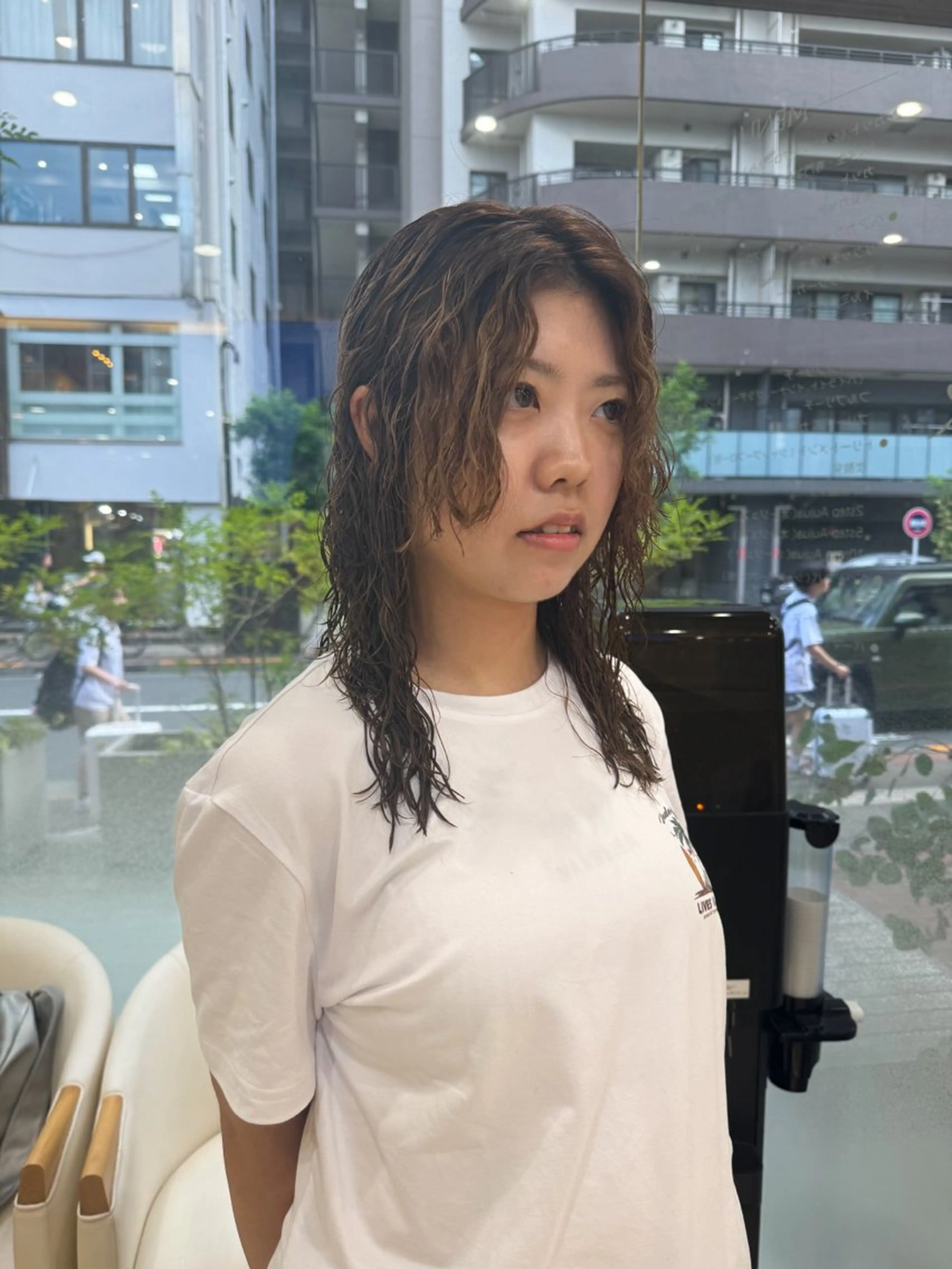 ミディアム パーマ カット パーマ Seeknext // Rukaのヘアスタイル