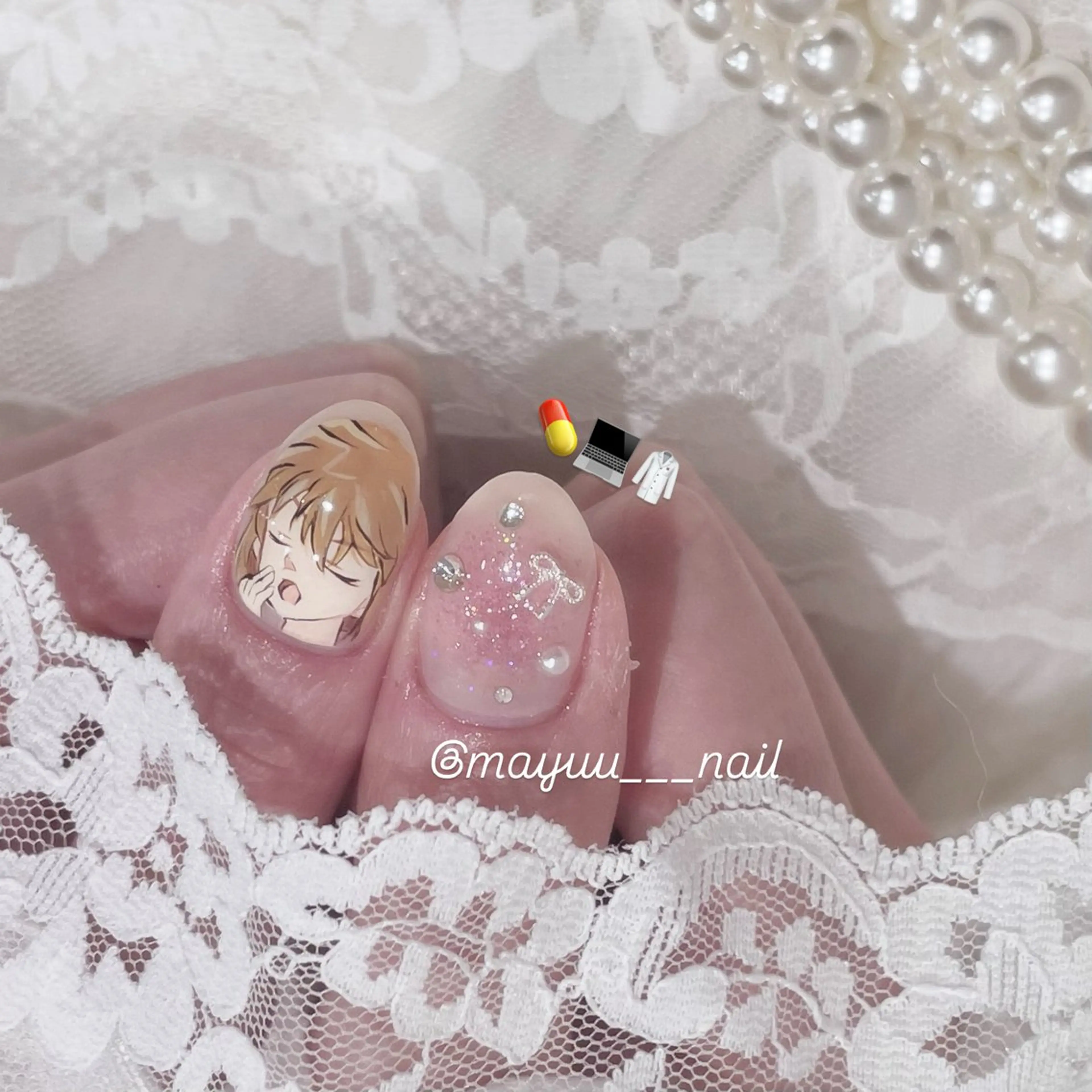 ネイル ハンドネイル 🎀 Mayu 🎀痛ネイルのネイルデザイン