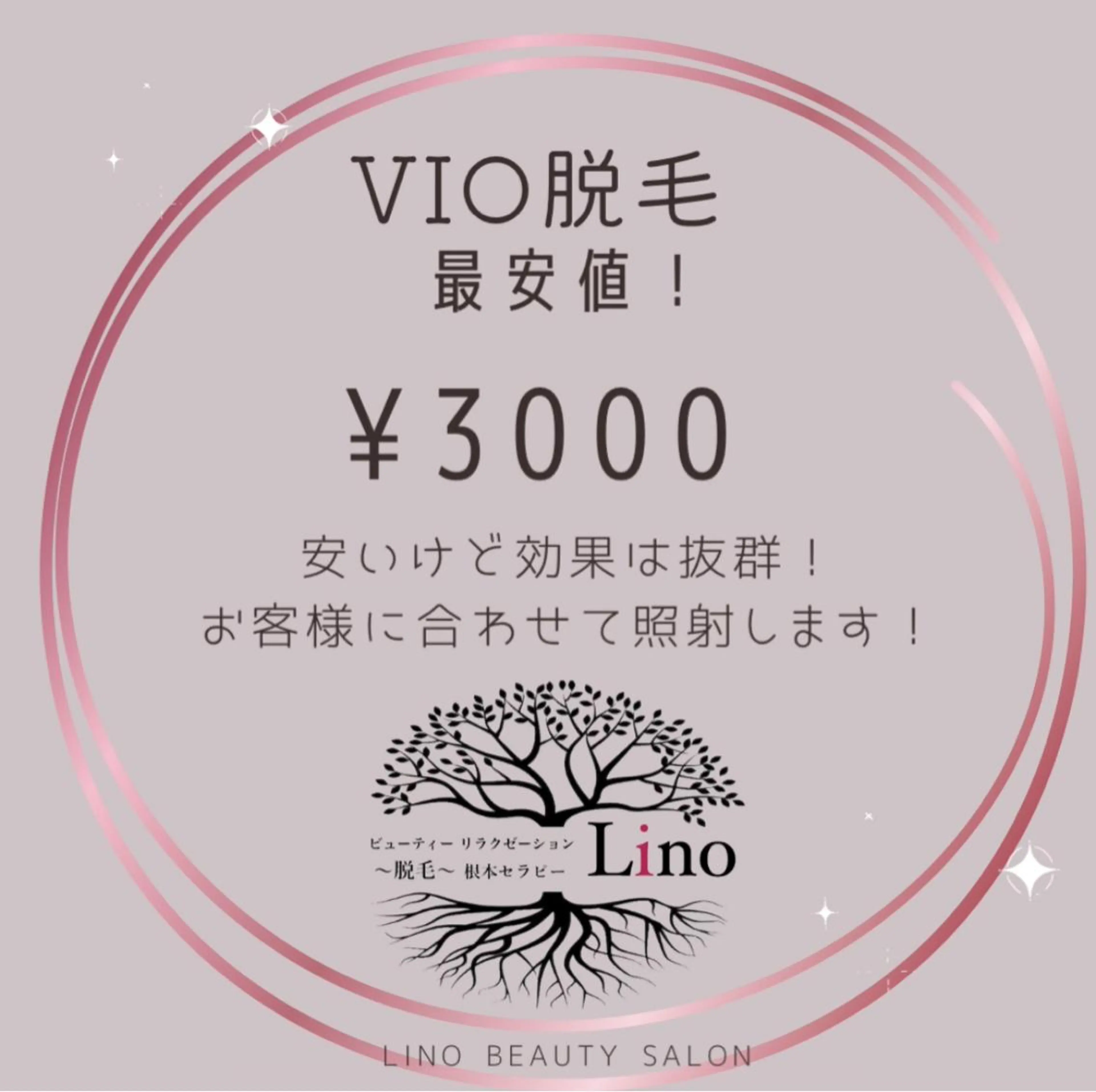 レディース▶︎VIOのみ（18歳以上女性限定）【最新！ダブル方式IPL×SHR】の写真