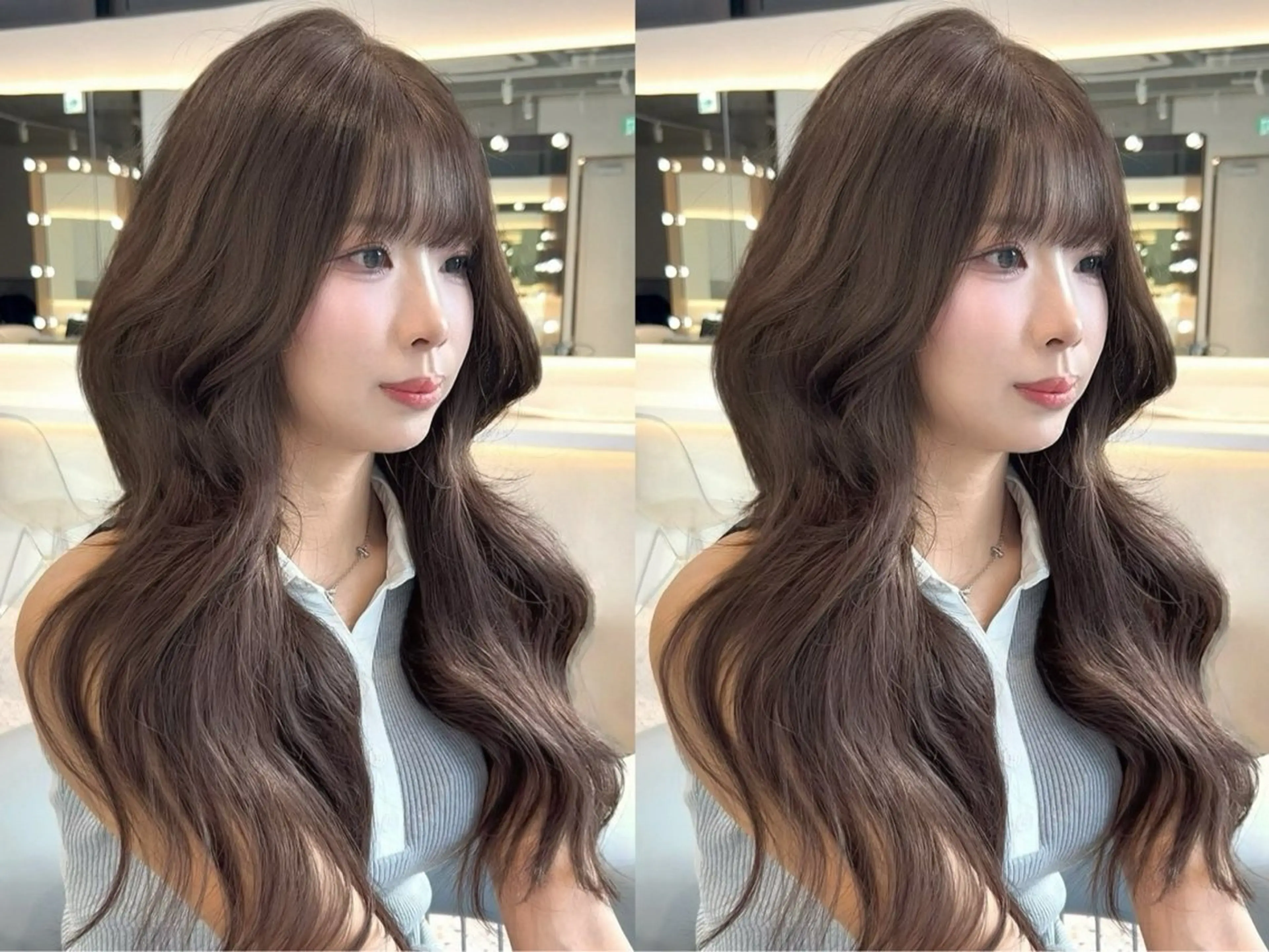 ロング チョコレートブラウン 髪質改善 レイヤーカット カット ヘアカラー 🎀透明感ブラウ ンshizuka🎀のヘアスタイル