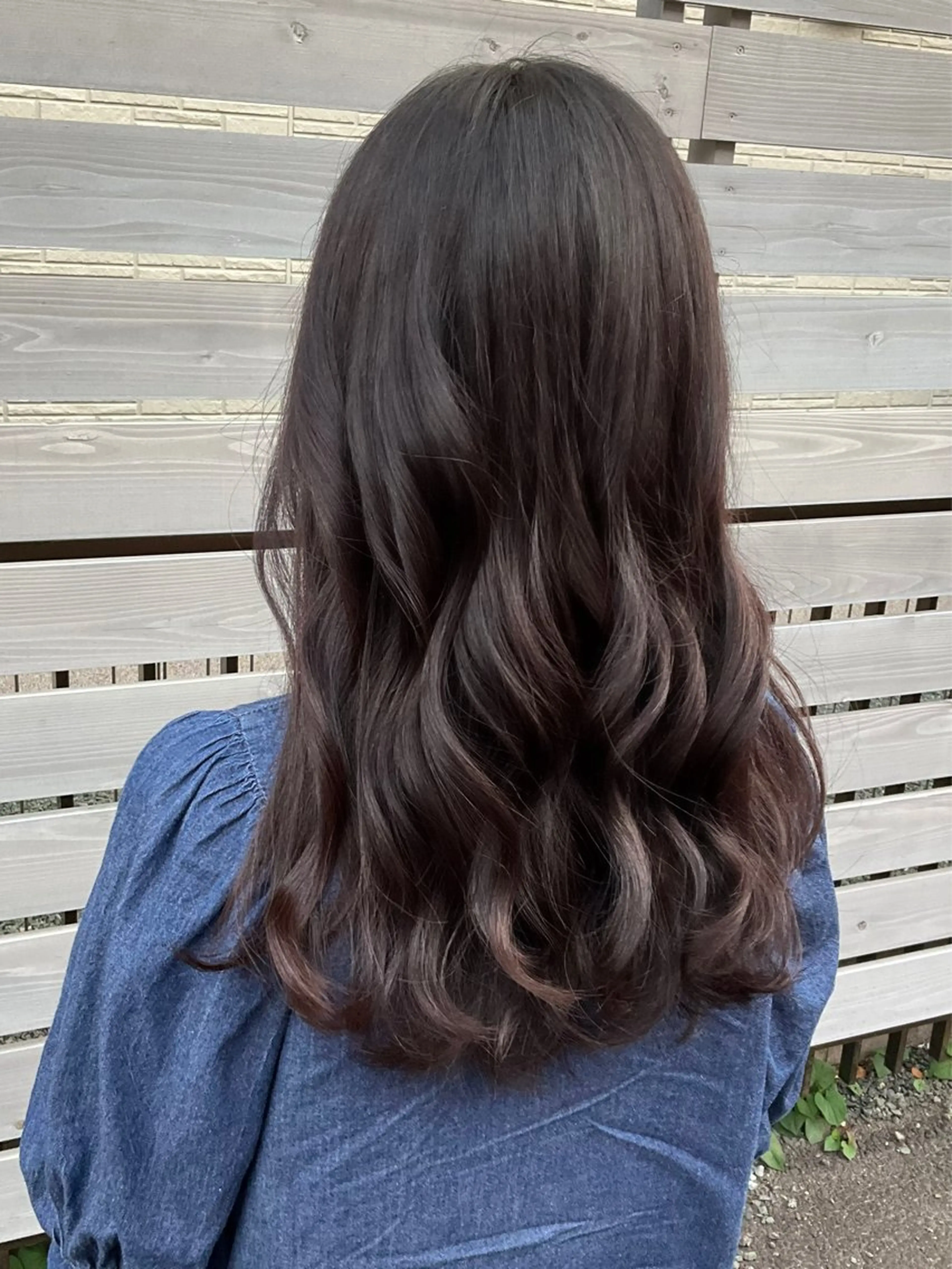 ロング カラー アッシュ 黒髪 ブリーチ ブルーカラー ブルーブラック 🌿寄り添い型美容師 🌿yuiのヘアスタイル