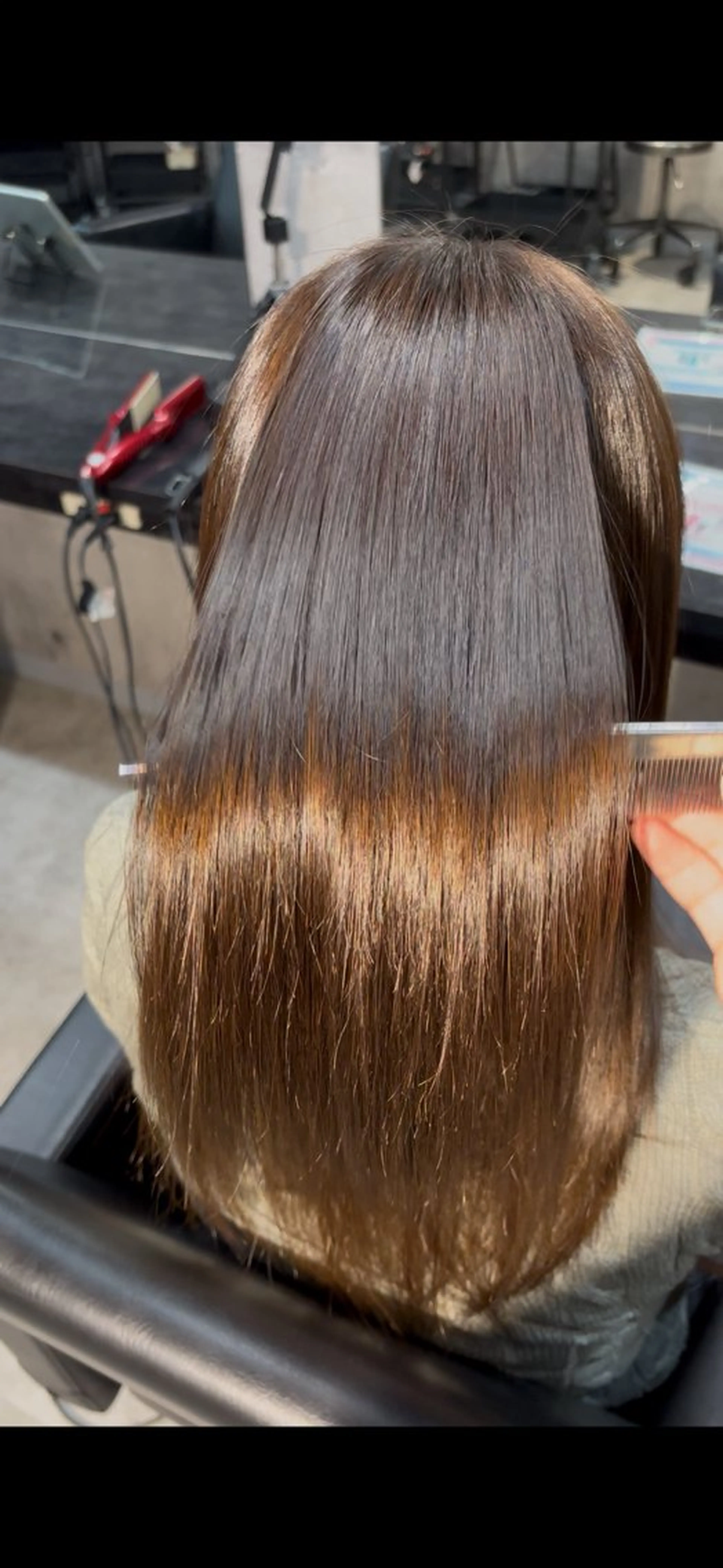 ロング 縮毛矯正 縮毛矯正 溝渕朋也 /髪質改善ストレートのヘアスタイル