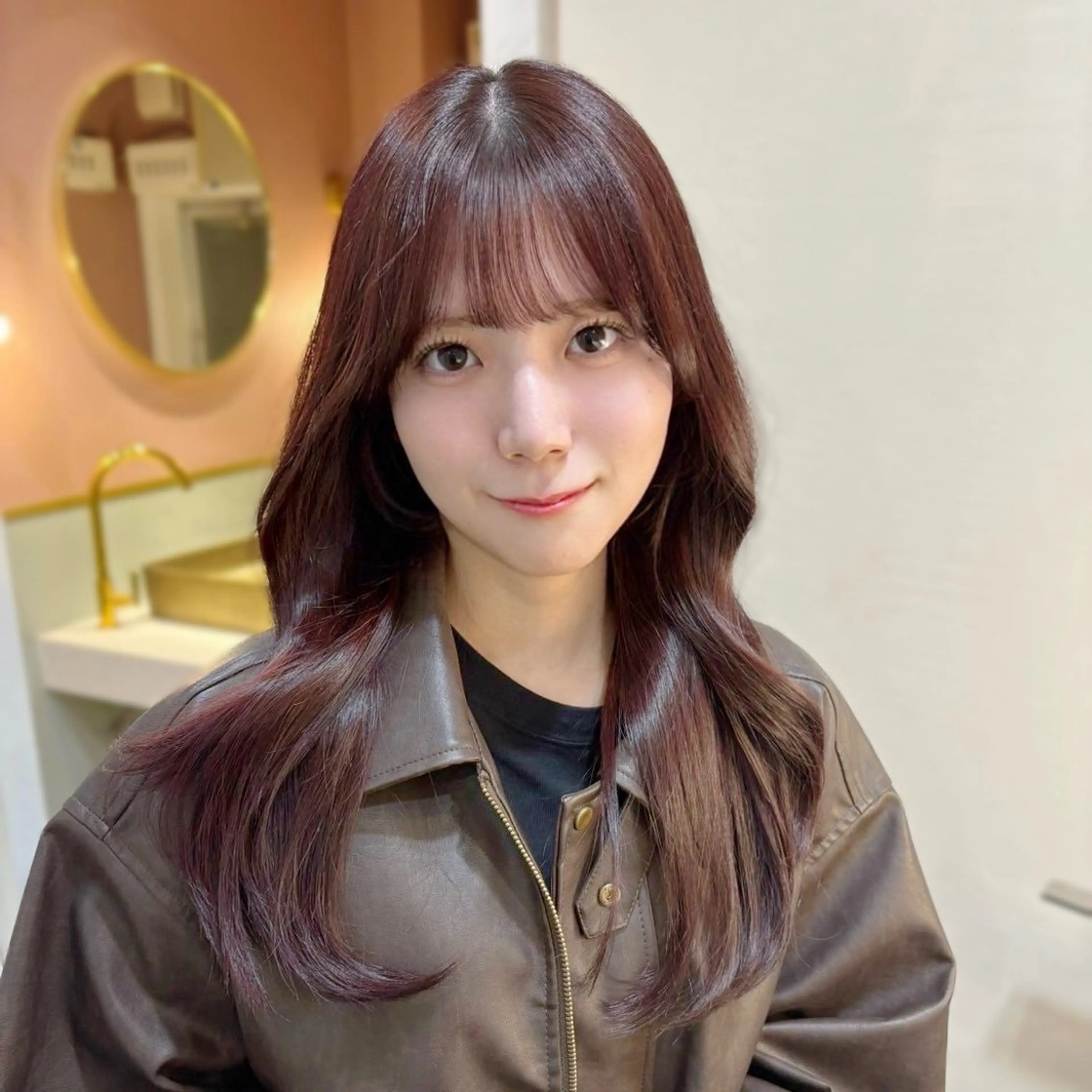 セミロング カラー miku🧸 カットモデル/韓国風のヘアスタイル