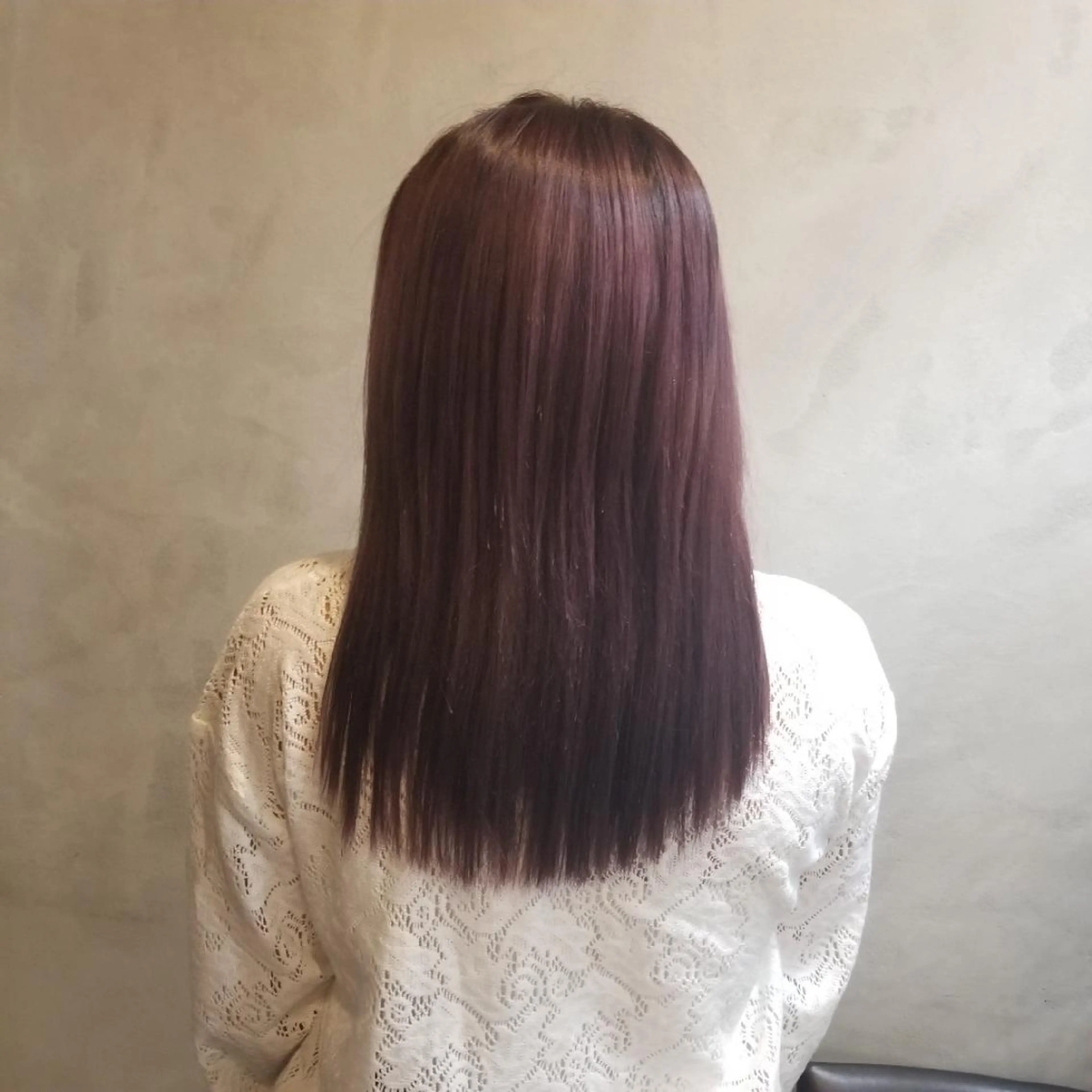 ミディアム カラー カット ヘアカラー トリートメント Le Lien カジのヘアスタイル