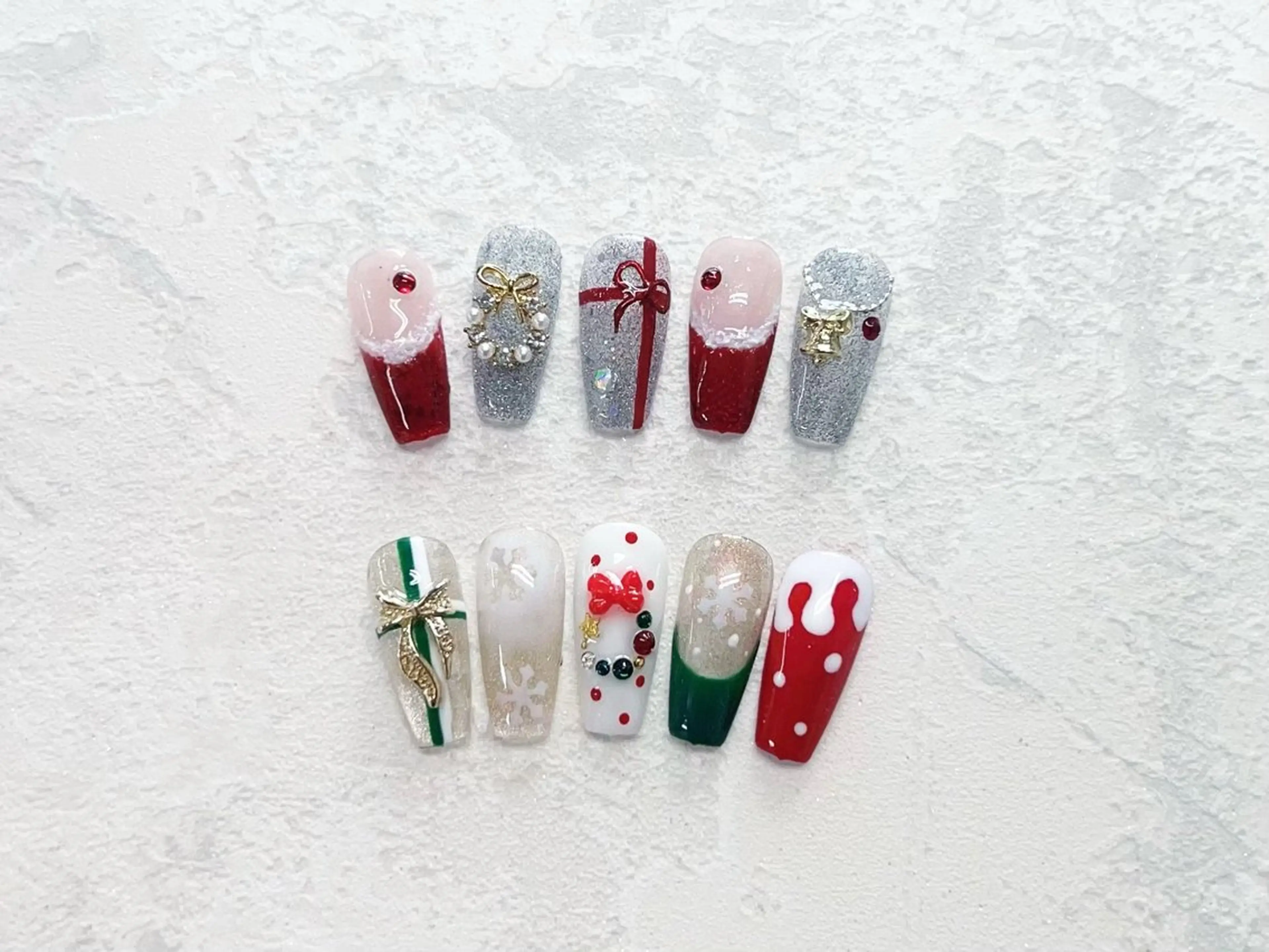 ネイル 冬ネイル クリスマス ハンドネイル Beauty静 nailのネイルデザイン