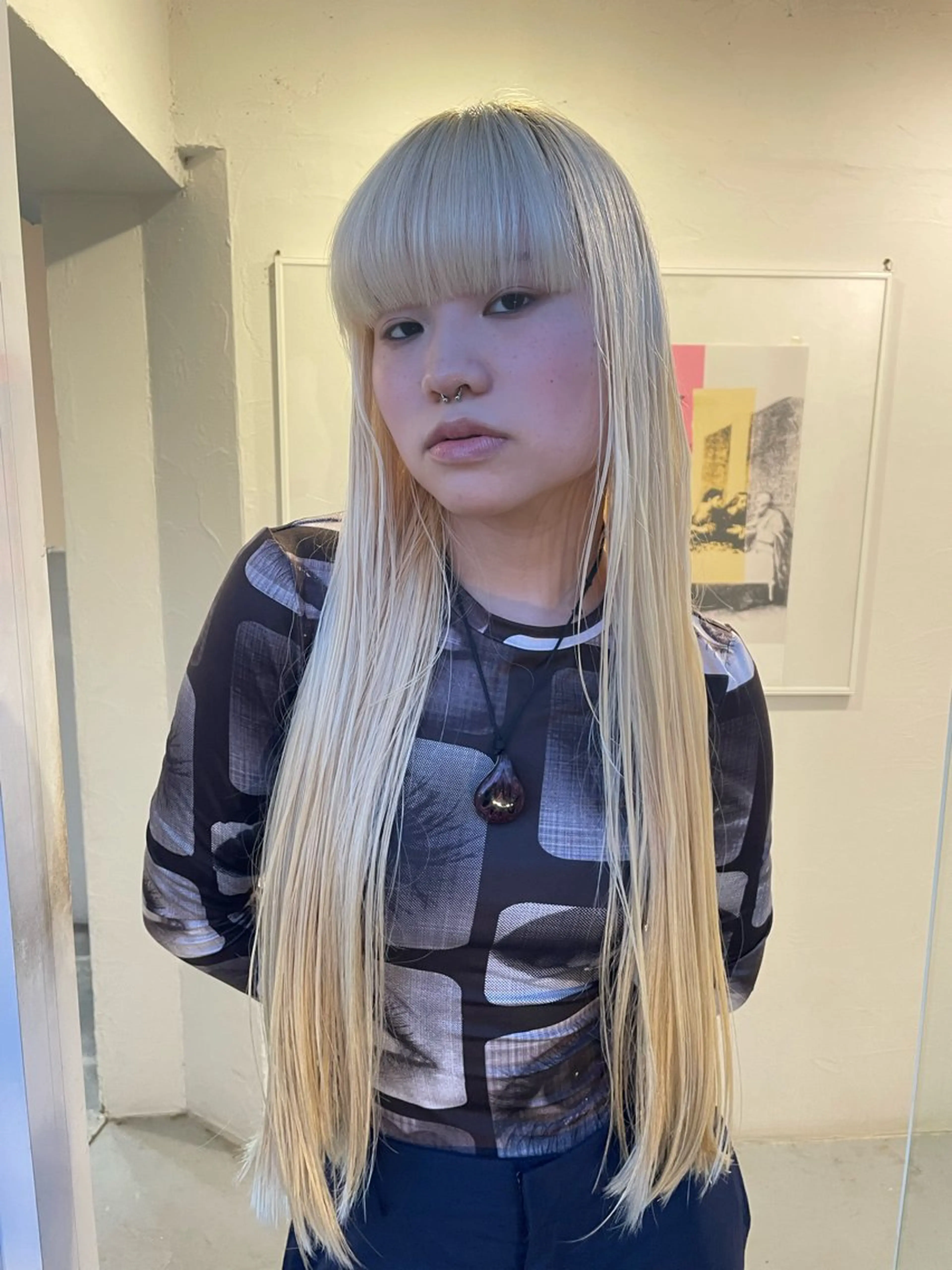 ロング カラー ケアパーマ/ケアブリ ーチdaisukeのヘアスタイル