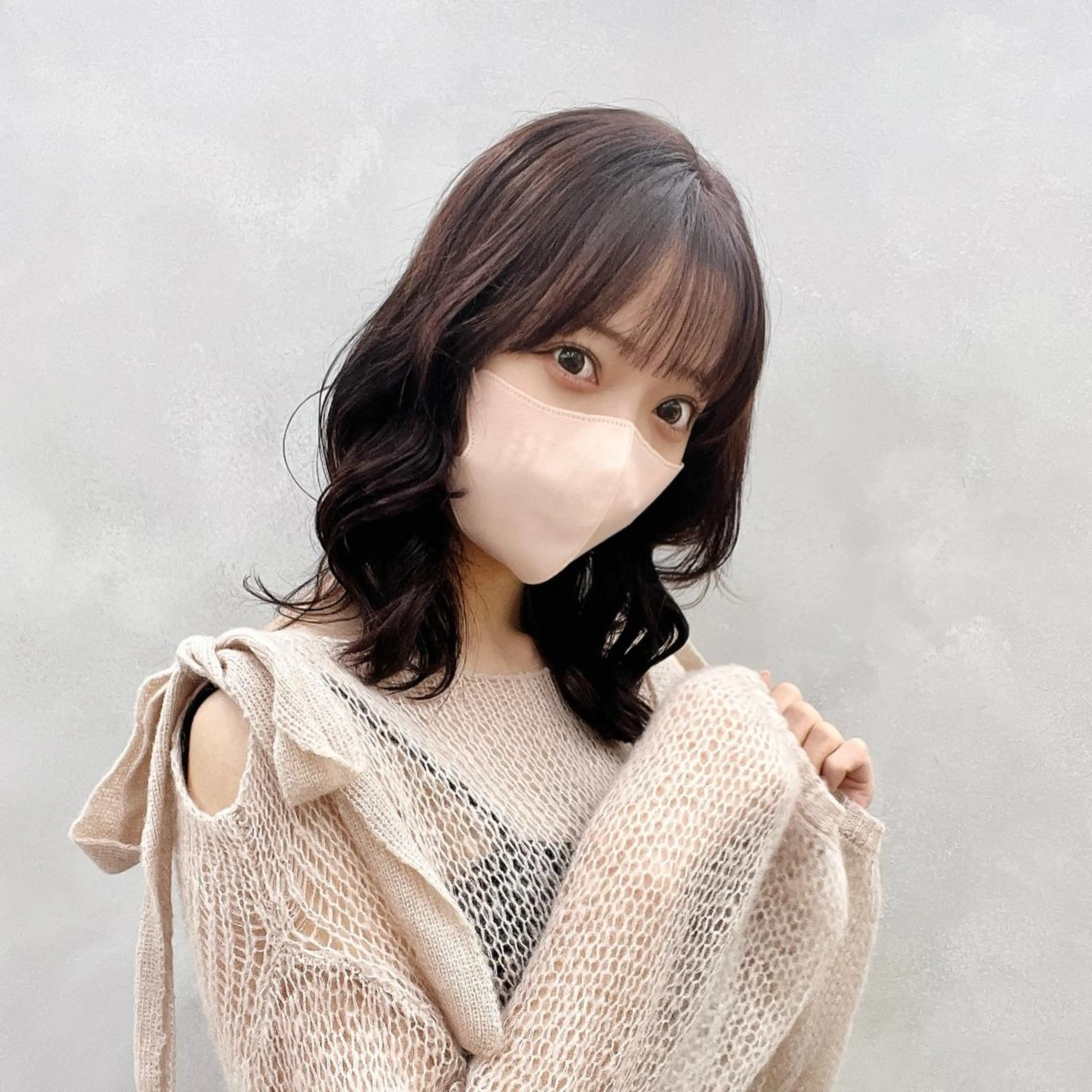 ミディアム カラー 🤍髪質改善➕透明感 カラー🤍川上葵のヘアスタイル