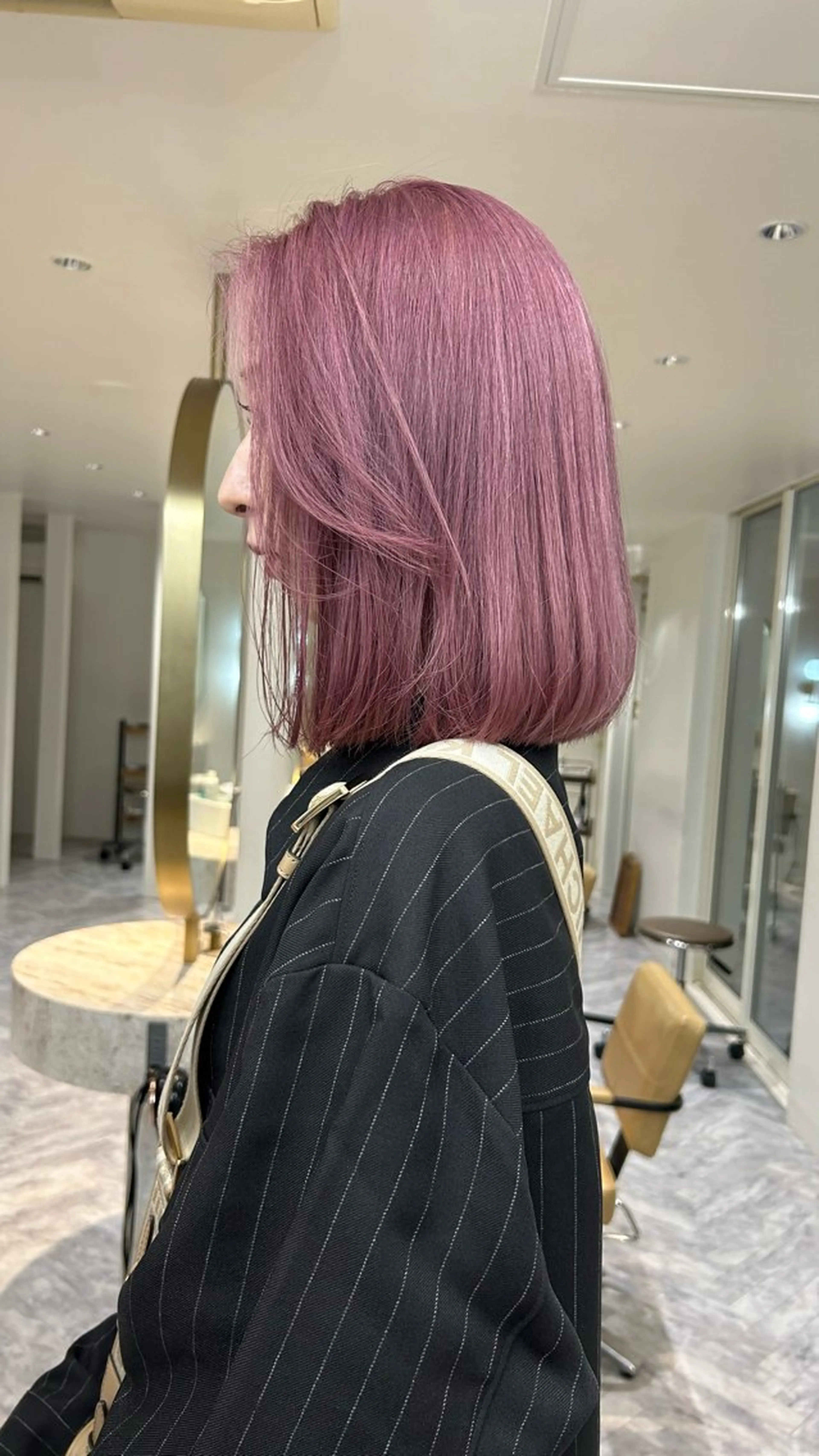 ミディアム カラー ヘアカラー トリートメント じゅわっと暖色カラー 🍊Moemiのヘアスタイル