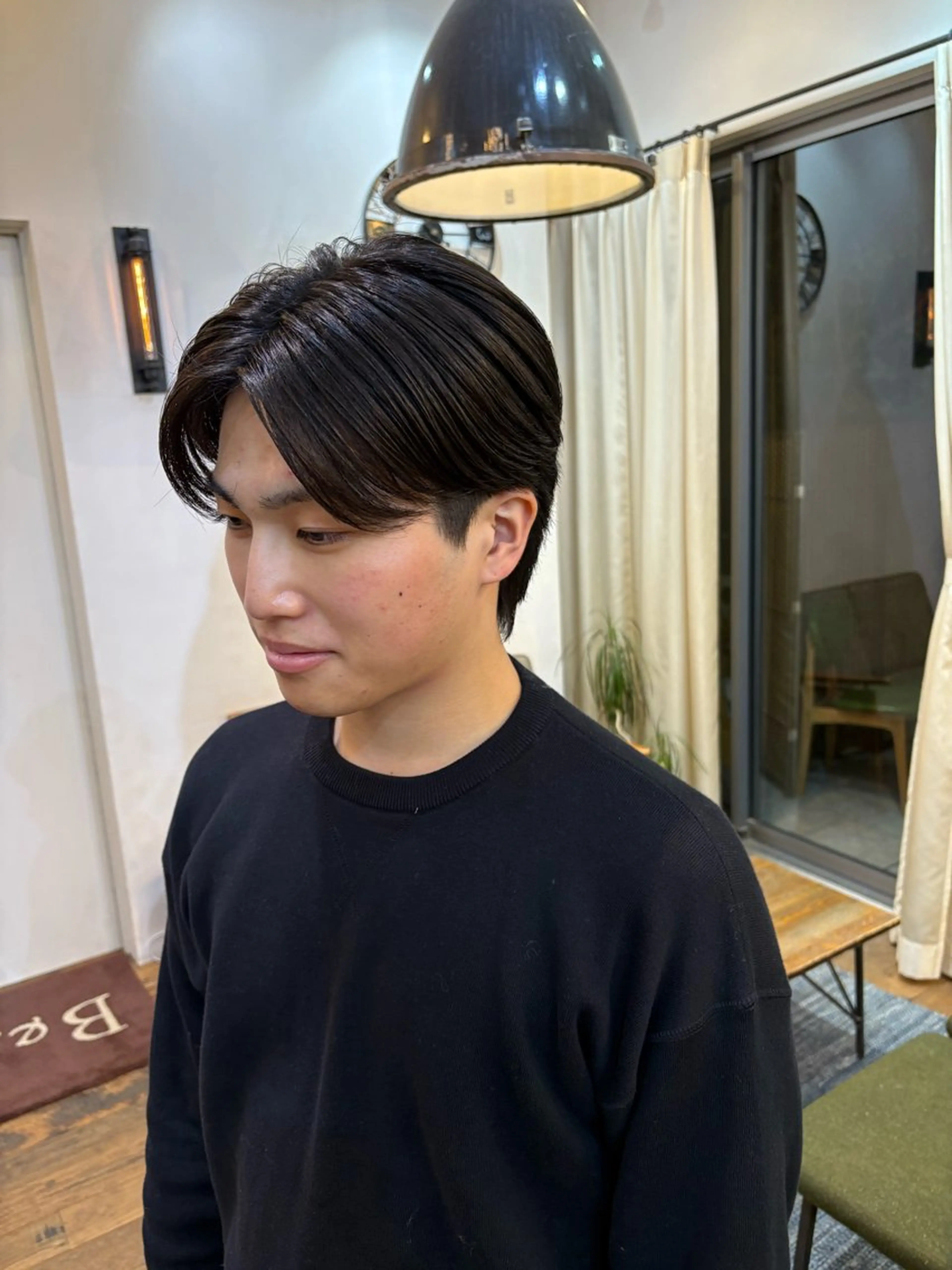 メンズ センターパート カット トリートメント 似合わせカット‪// 鶴我万唯華のヘアスタイル