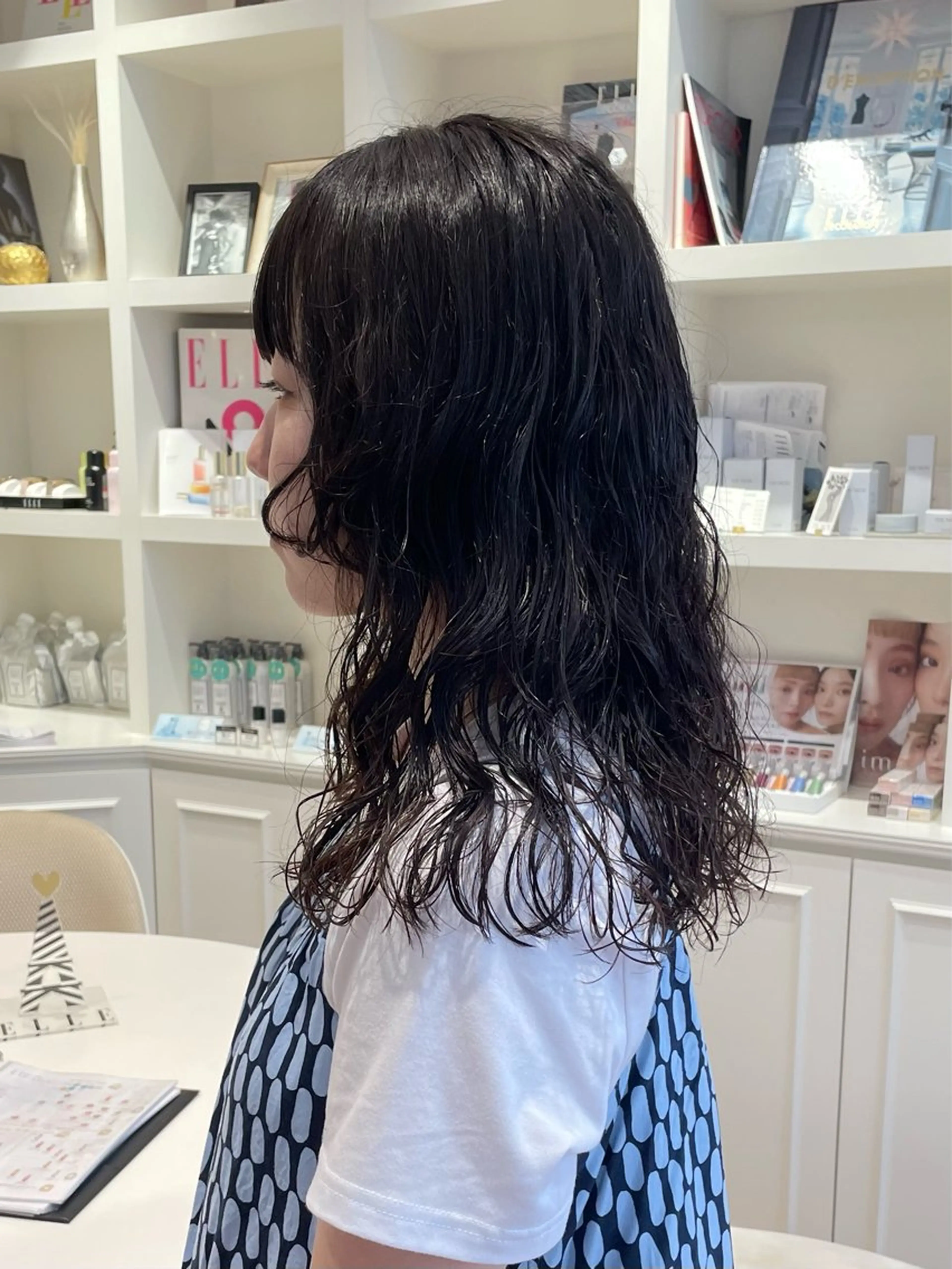 ロング パーマ カット パーマ ELLE salon サエのヘアスタイル