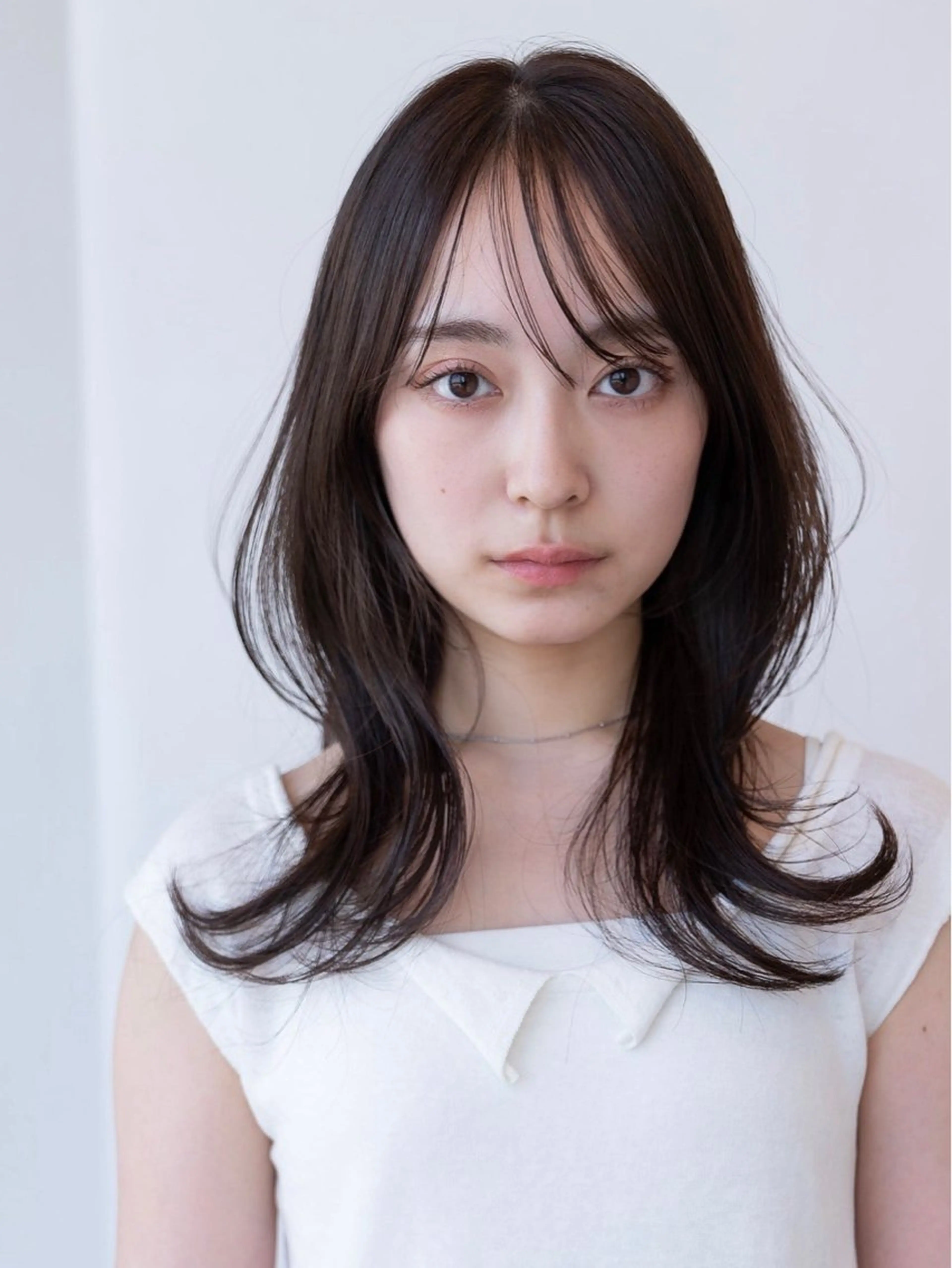 セミロング カット トリートメント ボブ/顔まわりレイヤ ー/新宿/KOKIのヘアスタイル