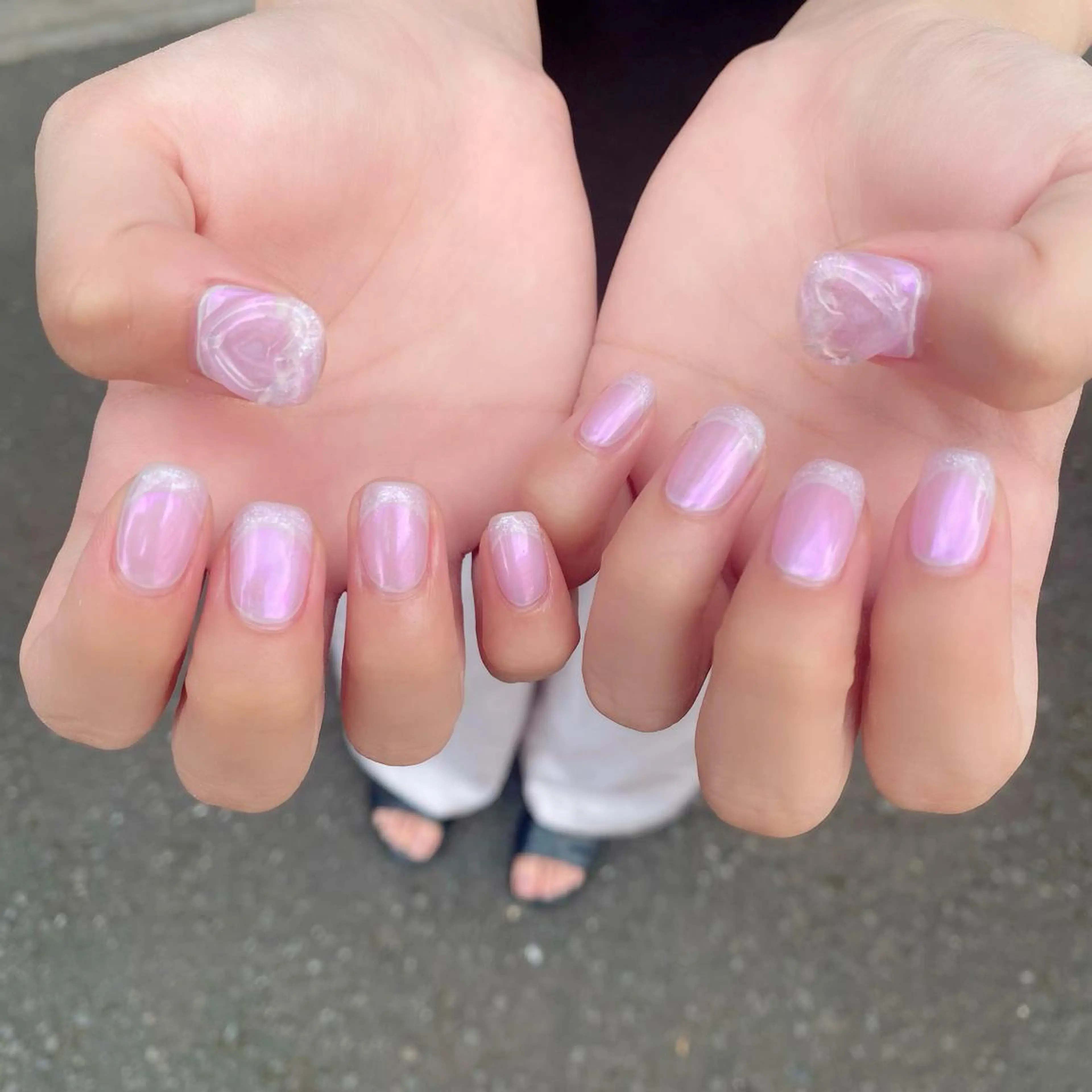 ミディアム カラー パーマ ヘアアレンジ メンズ キッズ ネイル マツエク・マツパ アイブロウ メンズ韓国風 ユニコーンカラー 韓国風マツエク 韓国風ヘア アートネイル ハンドネイル Salon Kのネイルデザイン