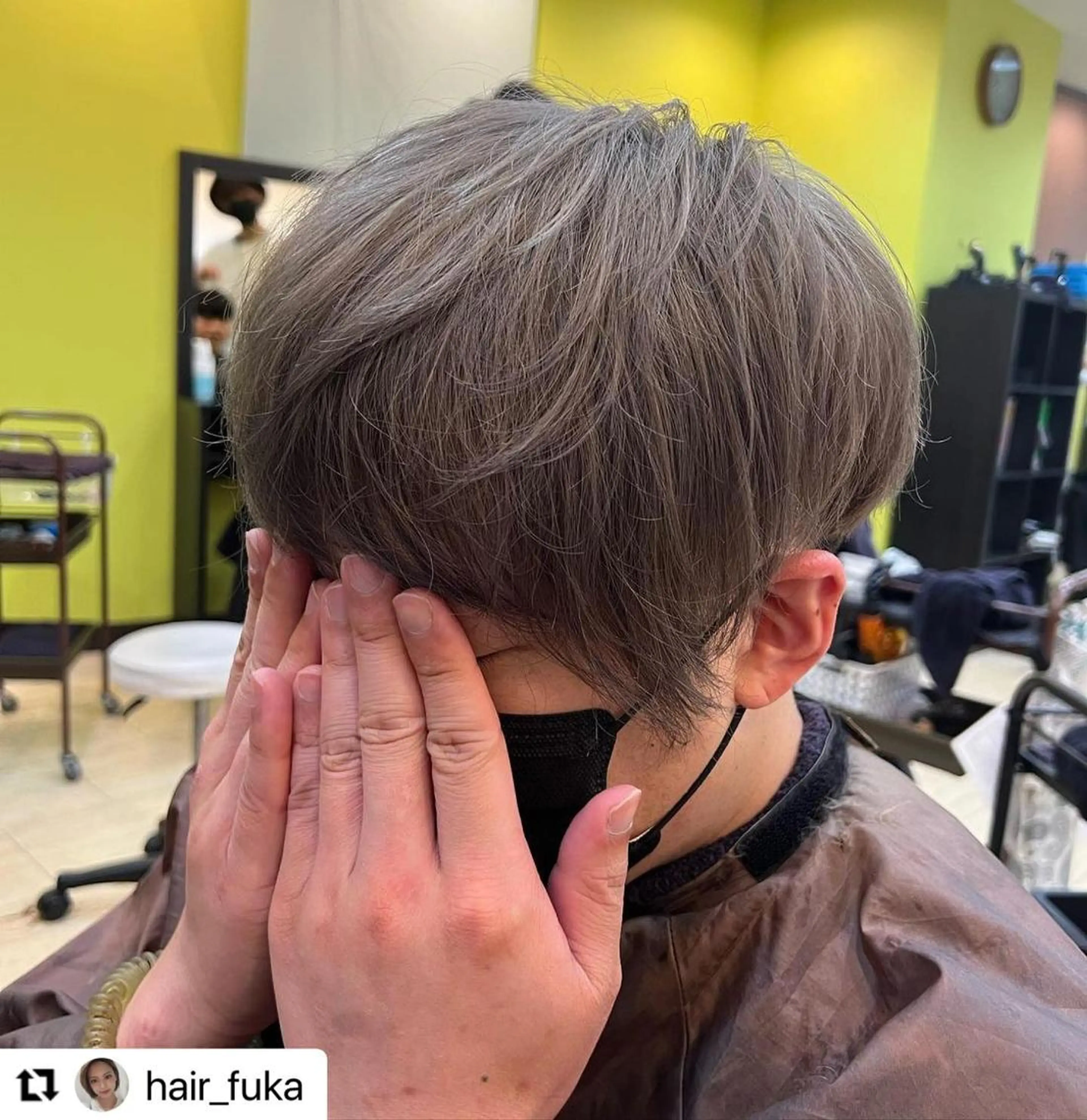 ミディアム カラー メンズ ダブルカラー シルバー 🩷Eny terrace🩷のヘアスタイル