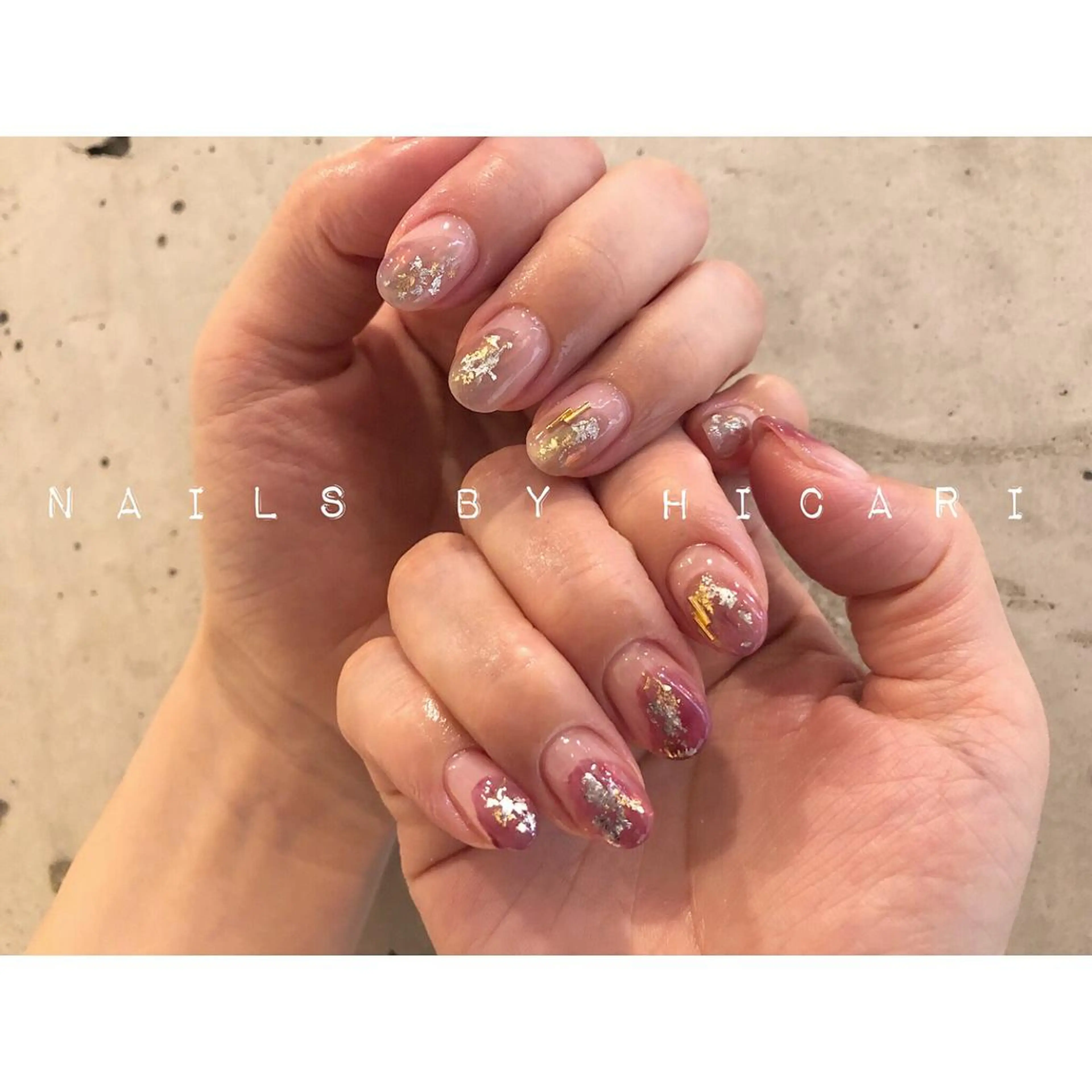 ショート カラー ネイル マツエク・マツパ illum hicariのネイルデザイン