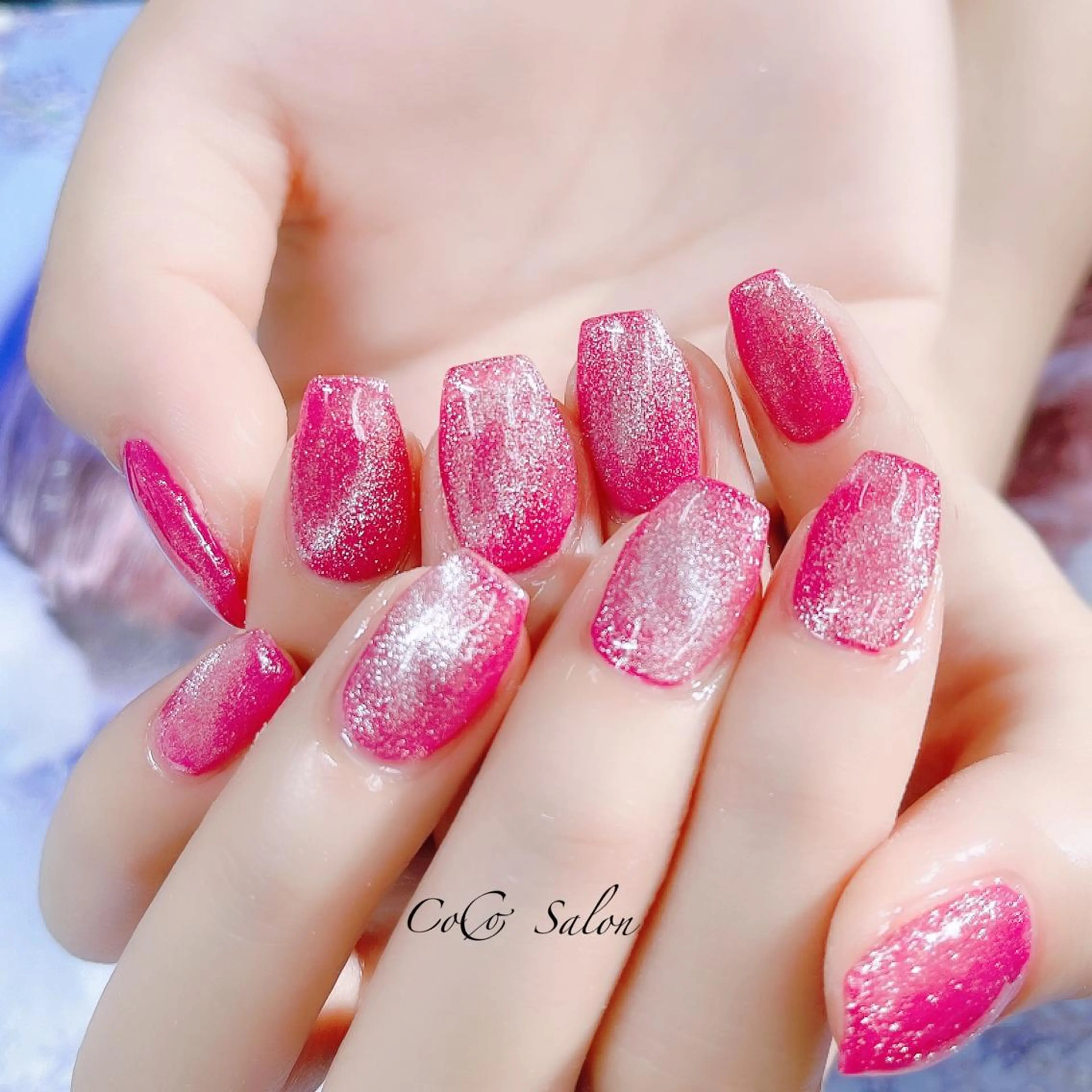 ネイル 長さ出し ジェルネイル マグネットネイル オフィスネイル ワンカラーネイル CoCoSalon ネイル/まつ毛予約のネイルデザイン