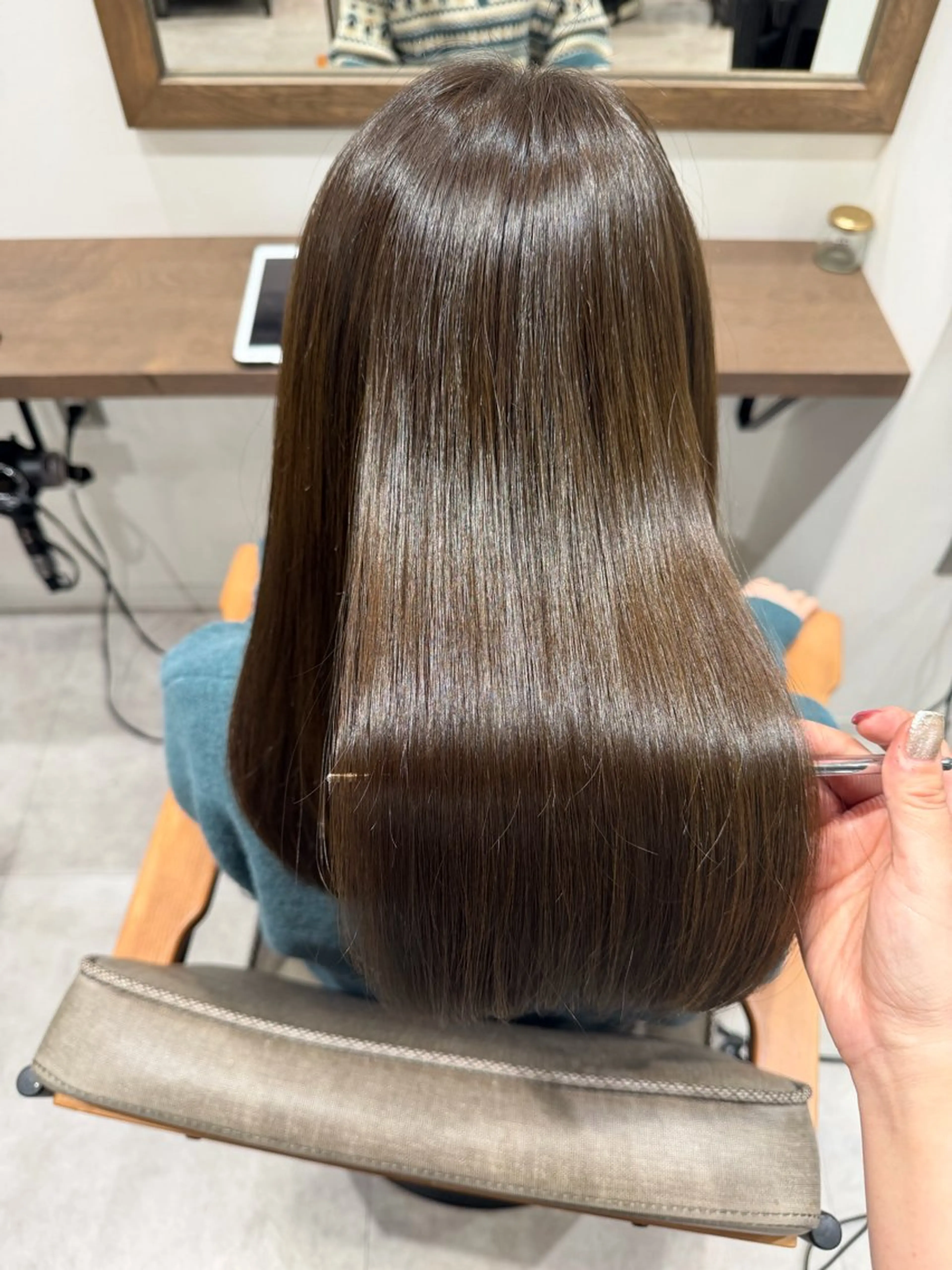 ロング 髪質改善 カット ヘアカラー トリートメント 難波 茜のヘアスタイル