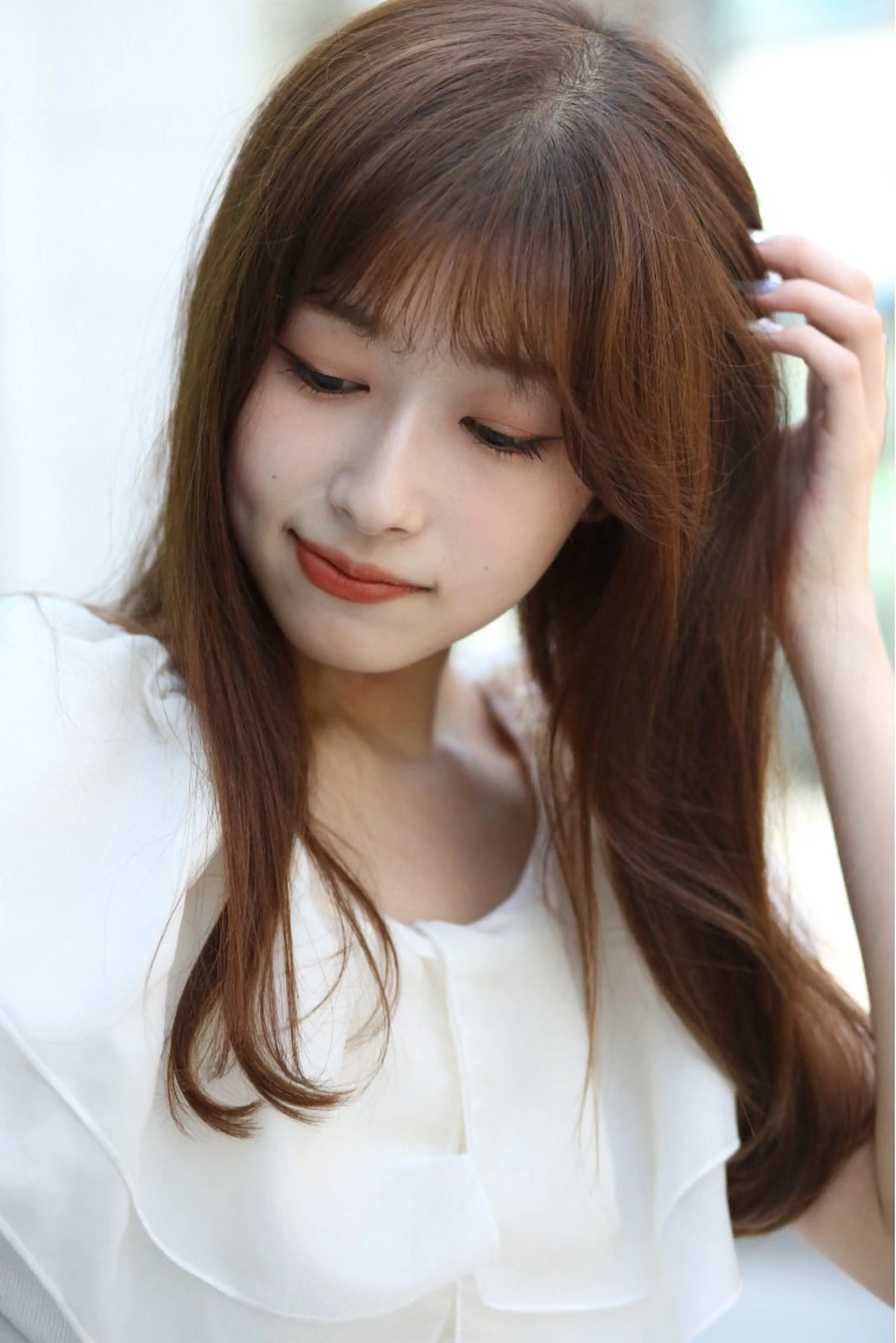 ロング カラー ブリーチ 透明感カラー ダブルカラー ブリーチなしカラー カット ヘアカラー トリートメント ブリーチなし/カラー 専門店ASOBIのヘアスタイル