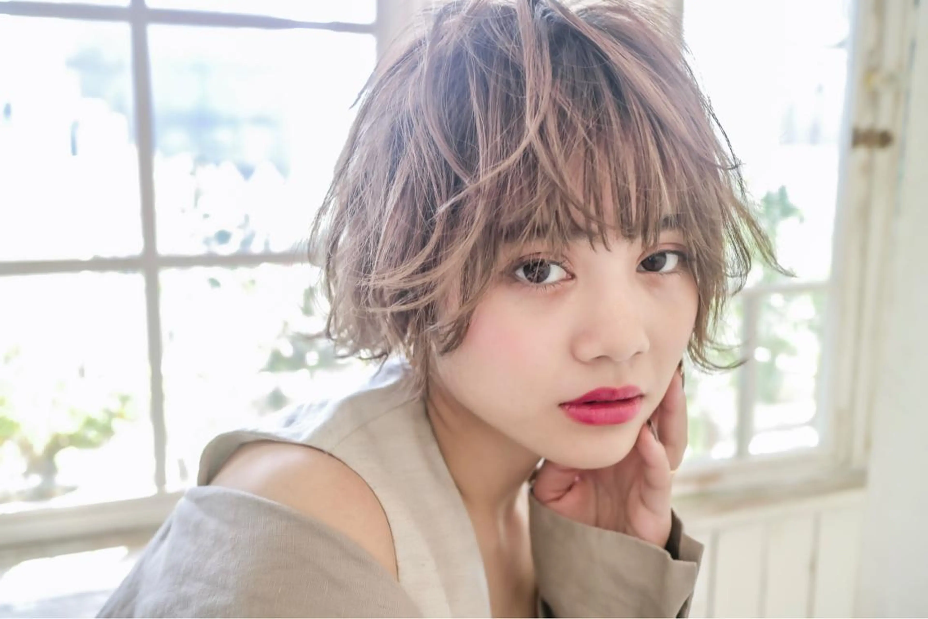 ショート カラー パーマ ヘアアレンジ JYUNESU表参道所属・似合わせhair🔸 アサダ　タカコ🔸のヘアスタイル