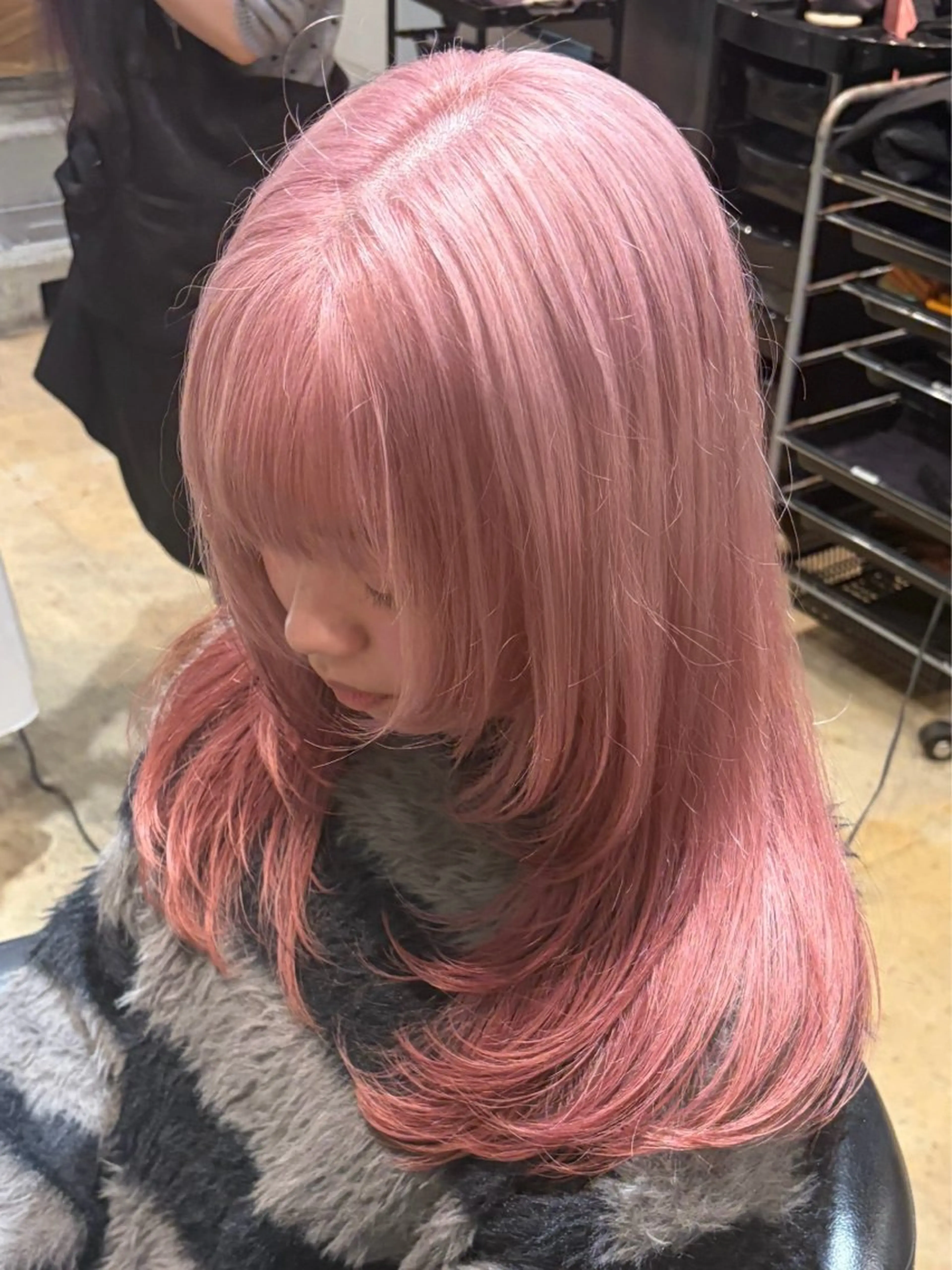 ロング カット ヘアカラー トリートメント みわ/博多 ブリーチ/メンズヘアのヘアスタイル