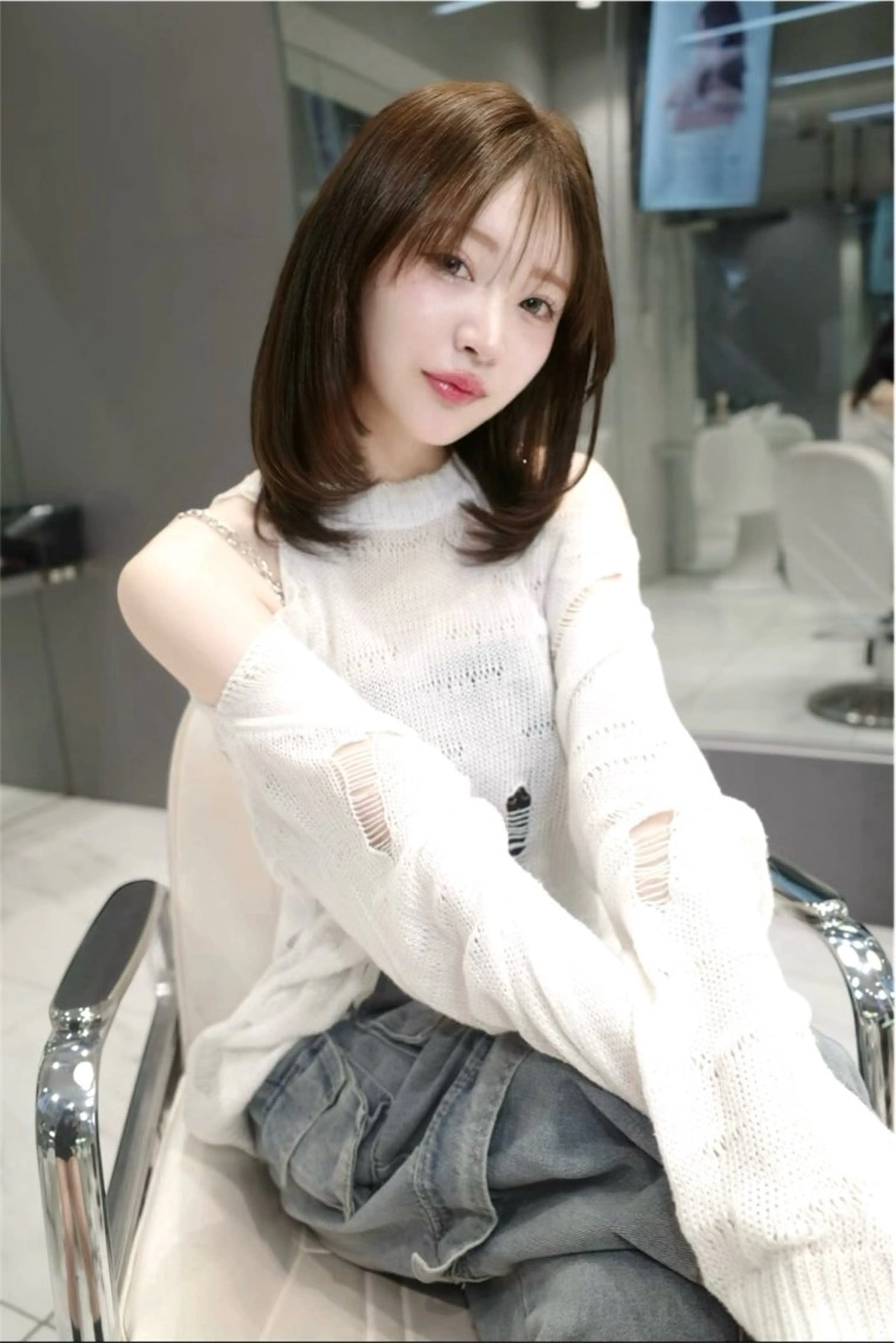 ミディアム カット トリートメント miuru/韓国ヘア /レイヤーカットのヘアスタイル