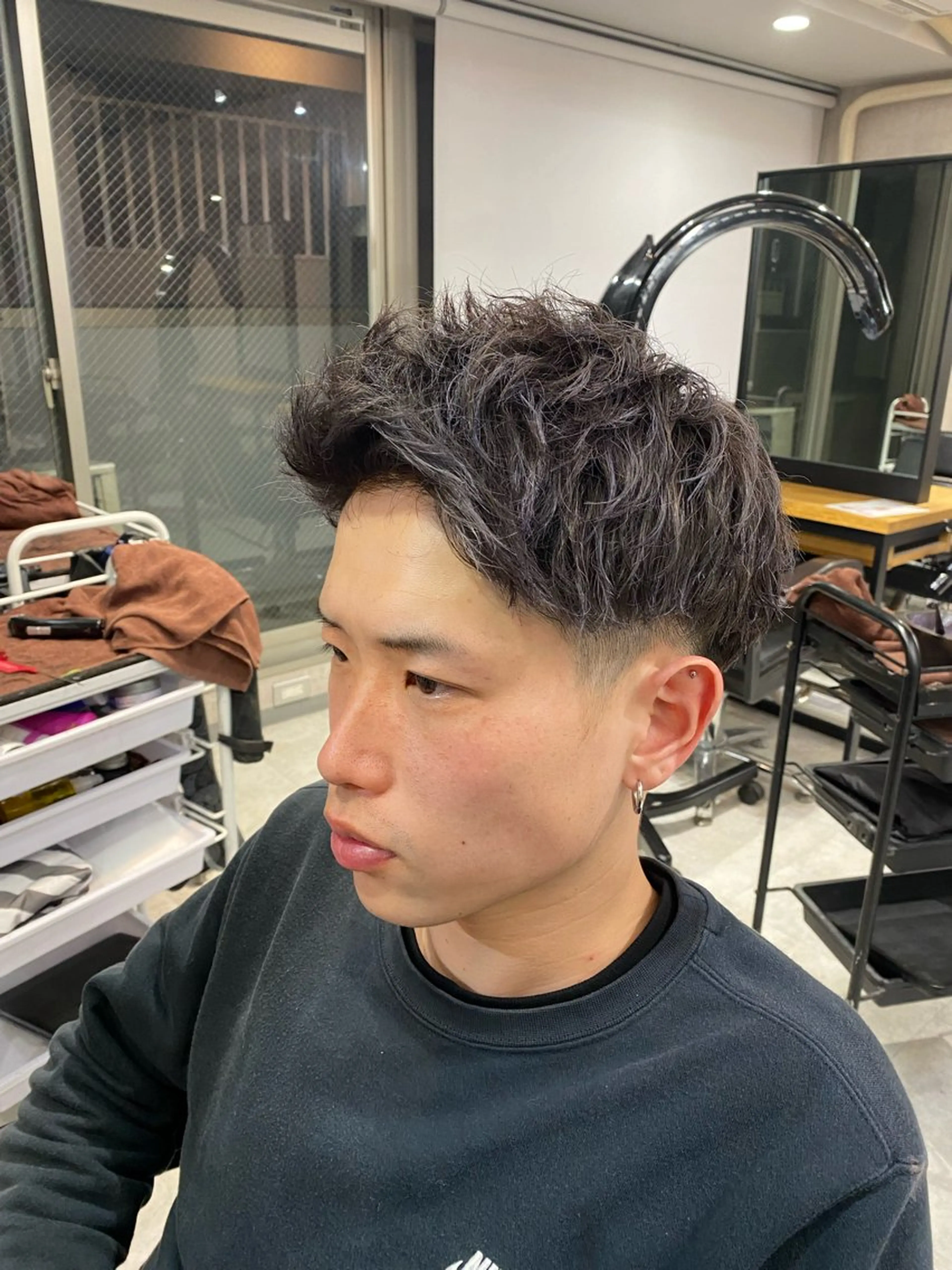 ショート メンズ メンズハイライト パープルカラー ハイライト カット ヘアカラー 🐉『メンズ美容師』 吉田龍星🐉のヘアスタイル