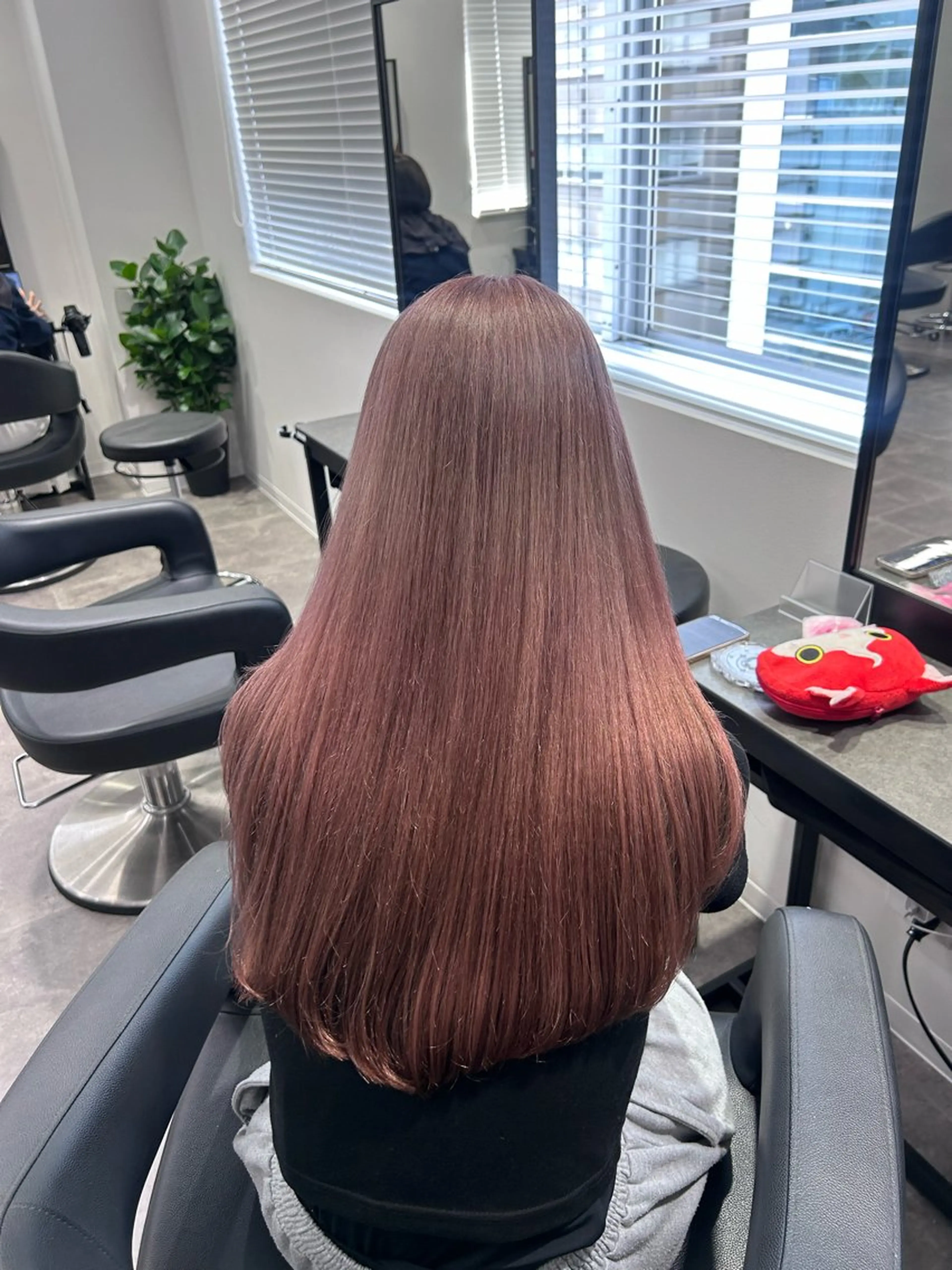 ロング カラー ヘアアレンジ キッズ ヘアカラー トリートメント ブリーチなしカラー/ ブラウン/レイヤーのヘアスタイル