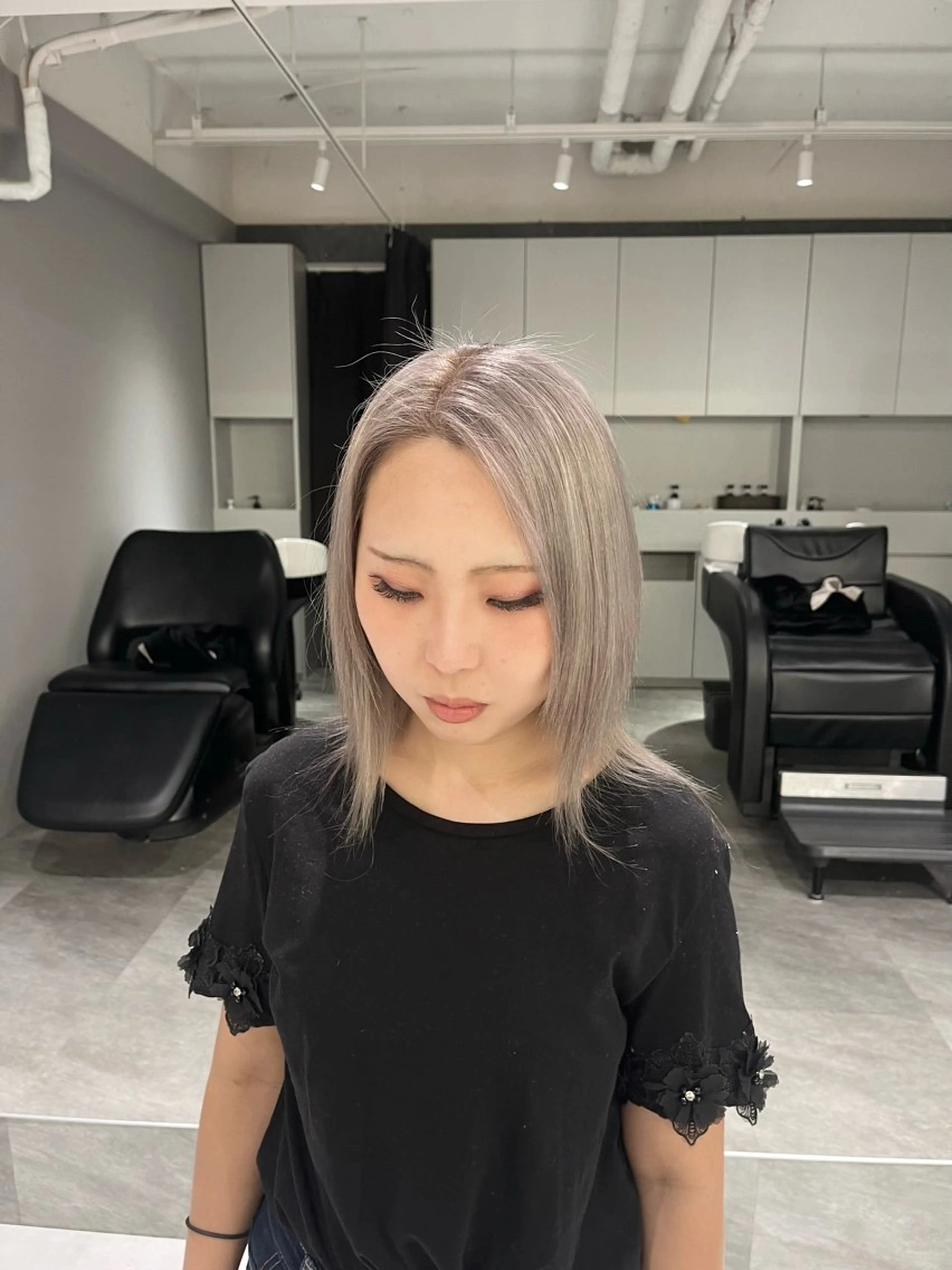 ミディアム カットモデル募集 村上海成のヘアスタイル