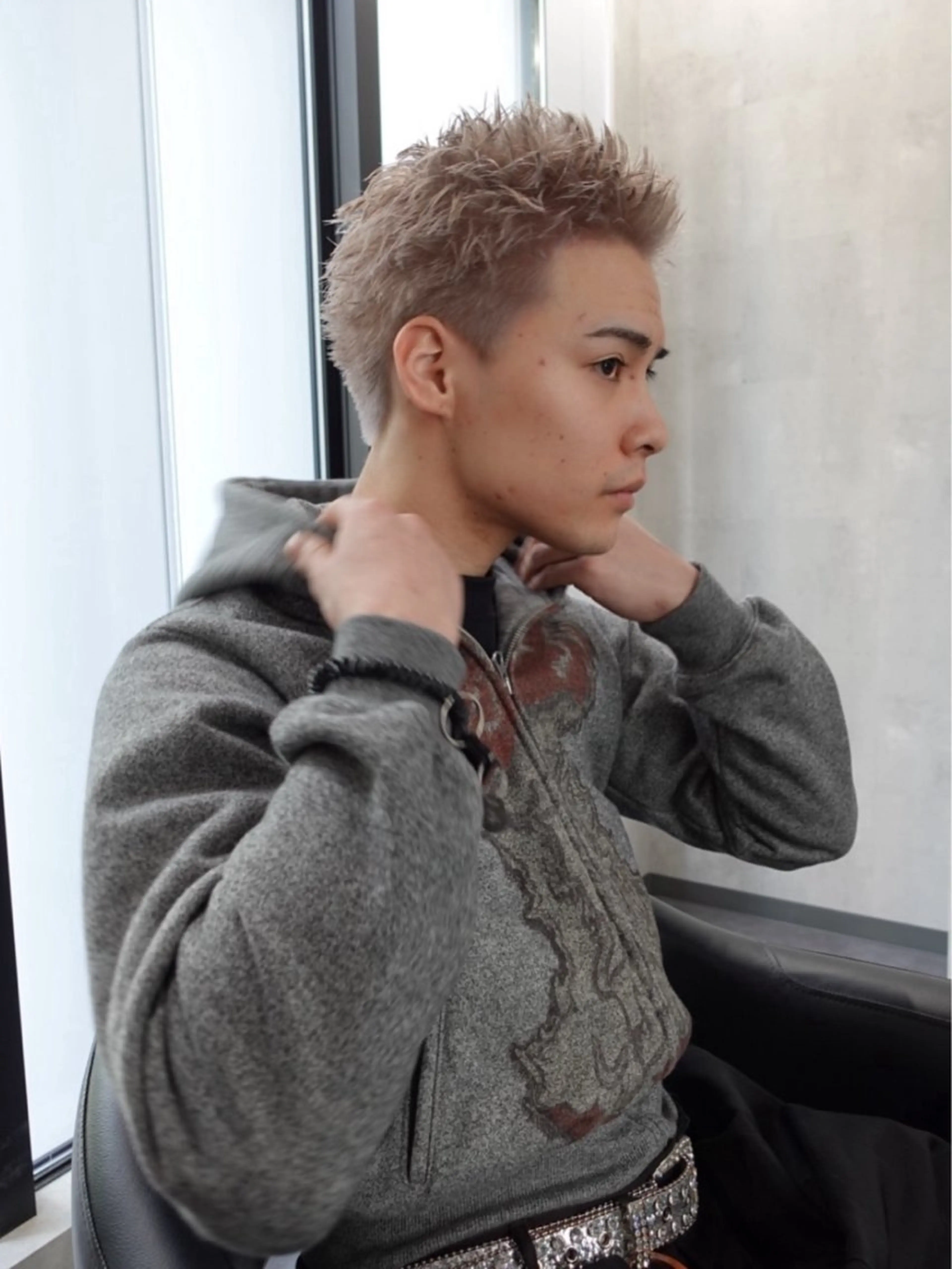 ショート カラー メンズ 艶カラー/髪質改善/ 渋谷美容室✂︎近澤のヘアスタイル