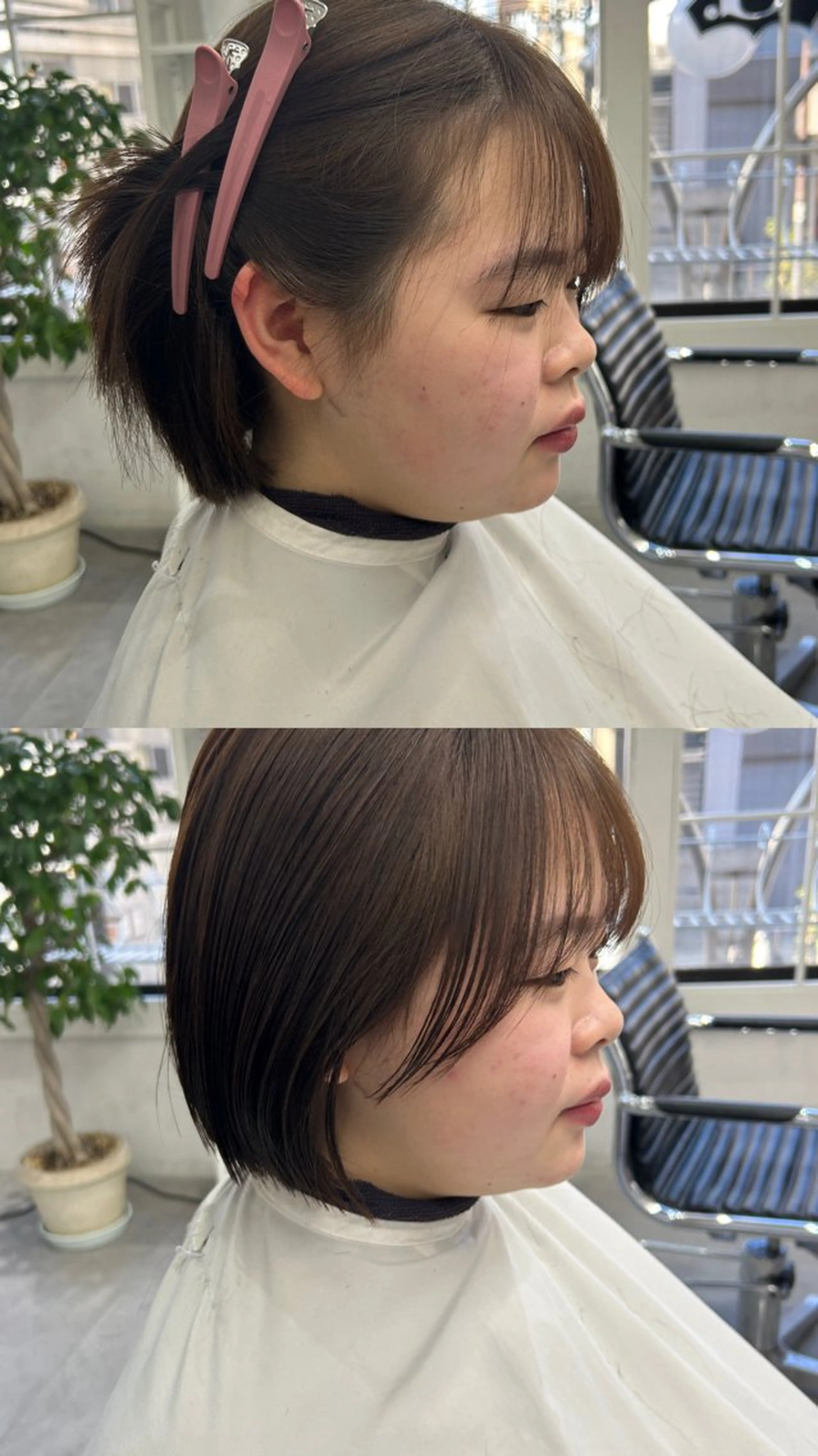 ショート カラー レイヤーボブ/ 艶カラー/サナ🌼のヘアスタイル