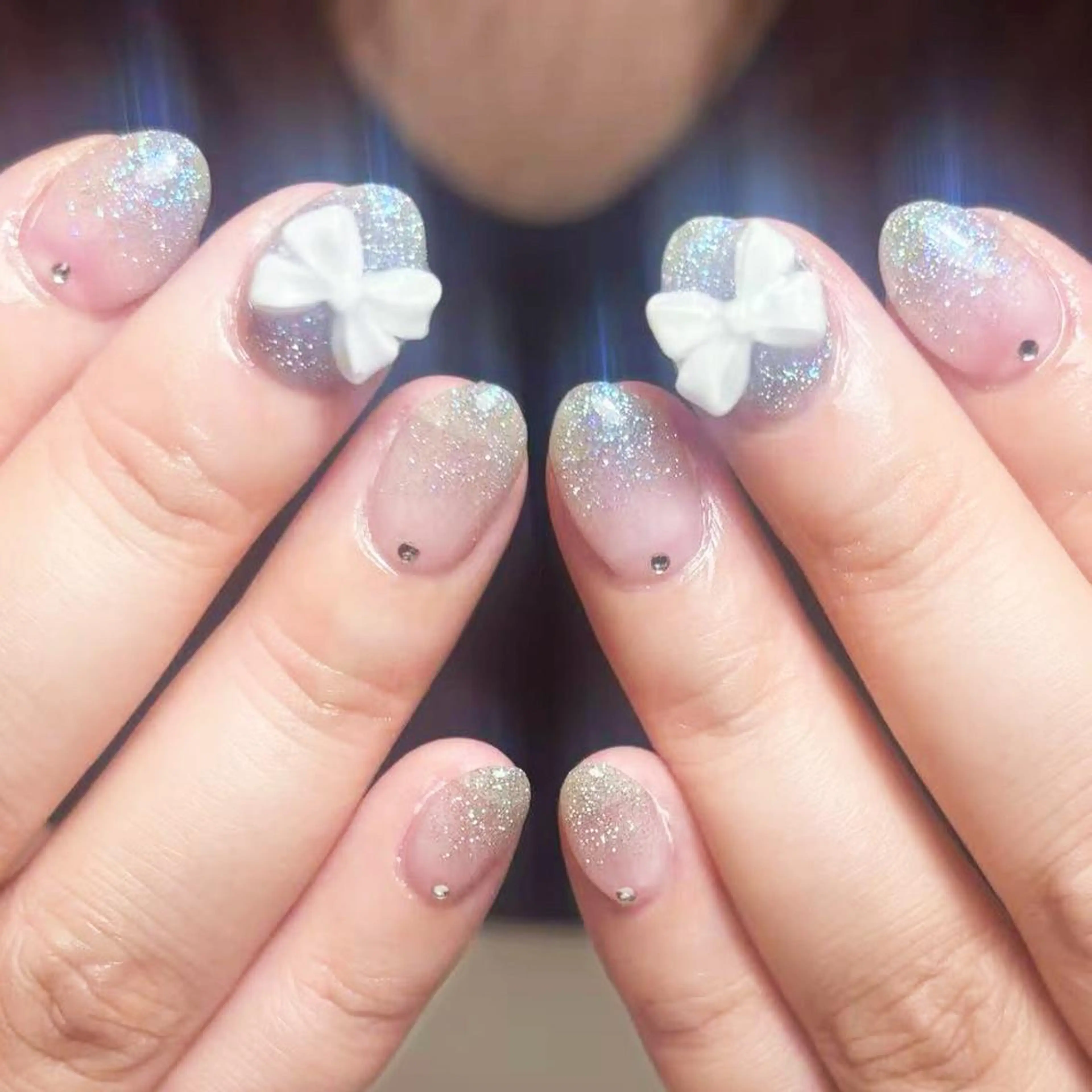 ネイル アートネイル オーロラネイル ガーリー キラキラネイル マグネットネイル ハンドネイル ハンドケア Diamond ✨のネイルデザイン