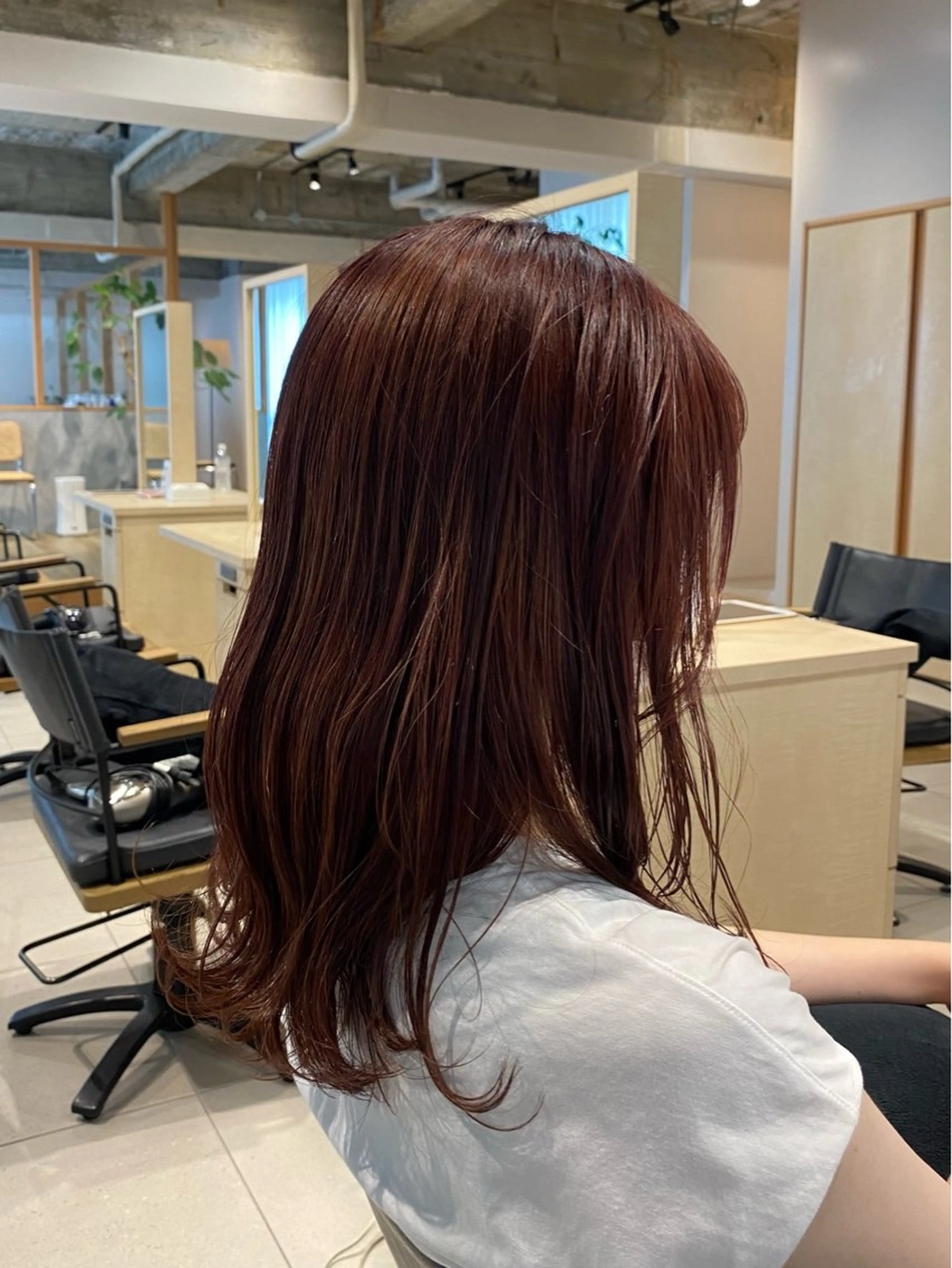 セミロング カラー ヘアカラー ai ㅤのヘアスタイル