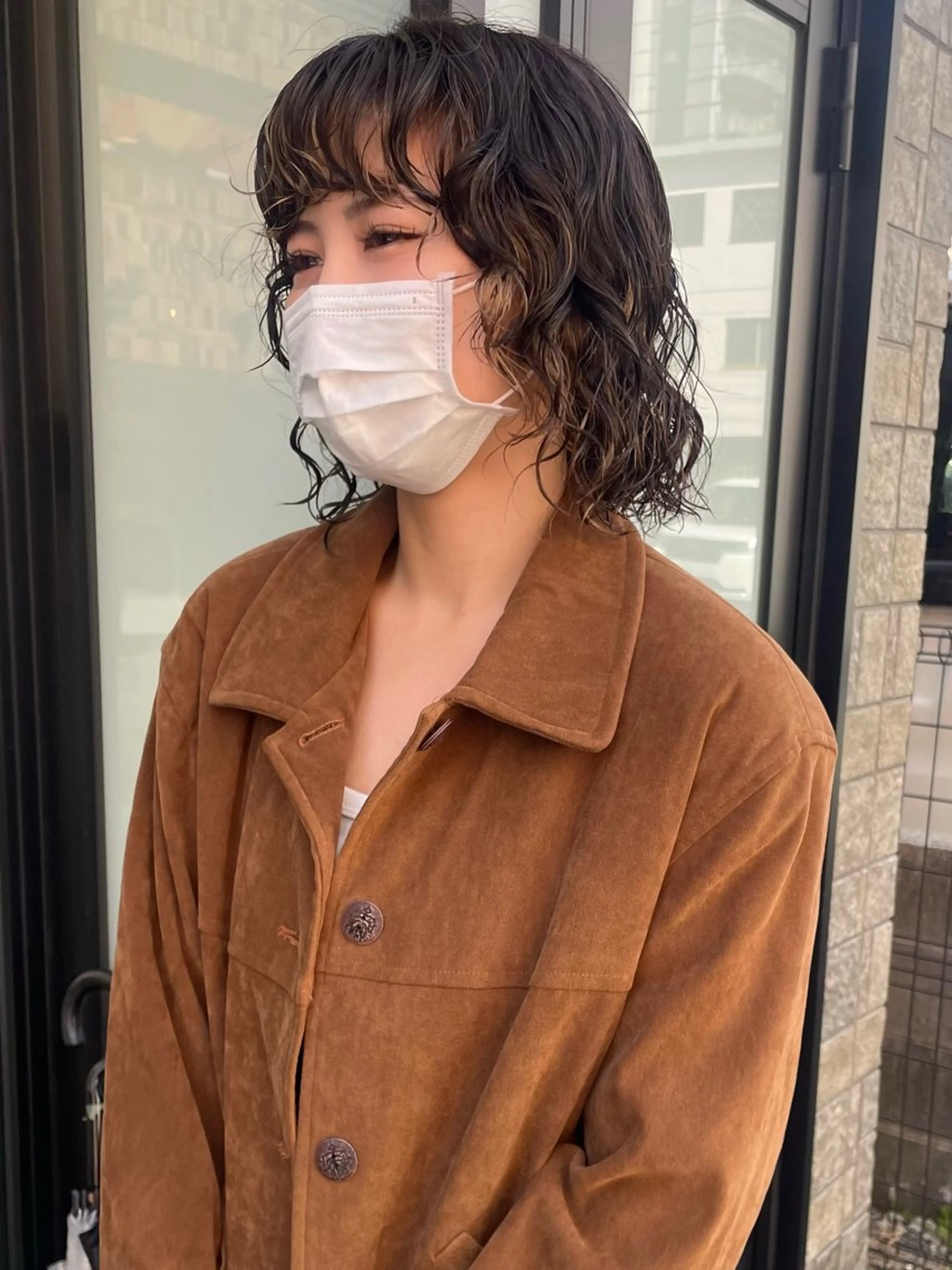 ミディアム ボブレイヤー ミディアムパーマ ボブ レイヤーカット ボブカットモデル/パ ーマ/harunaのヘアスタイル